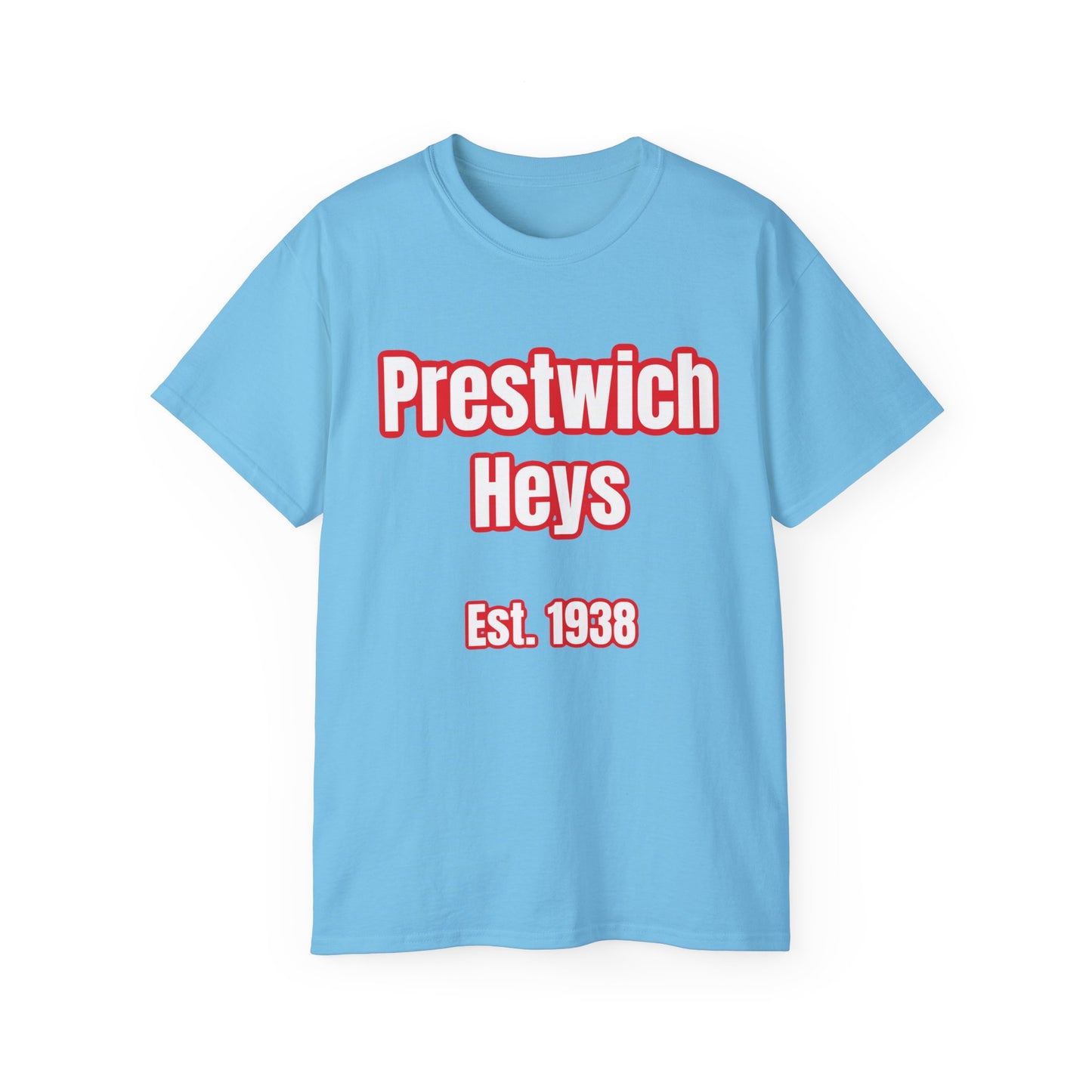 Prestwich Heys Est. 1938 Red on Black