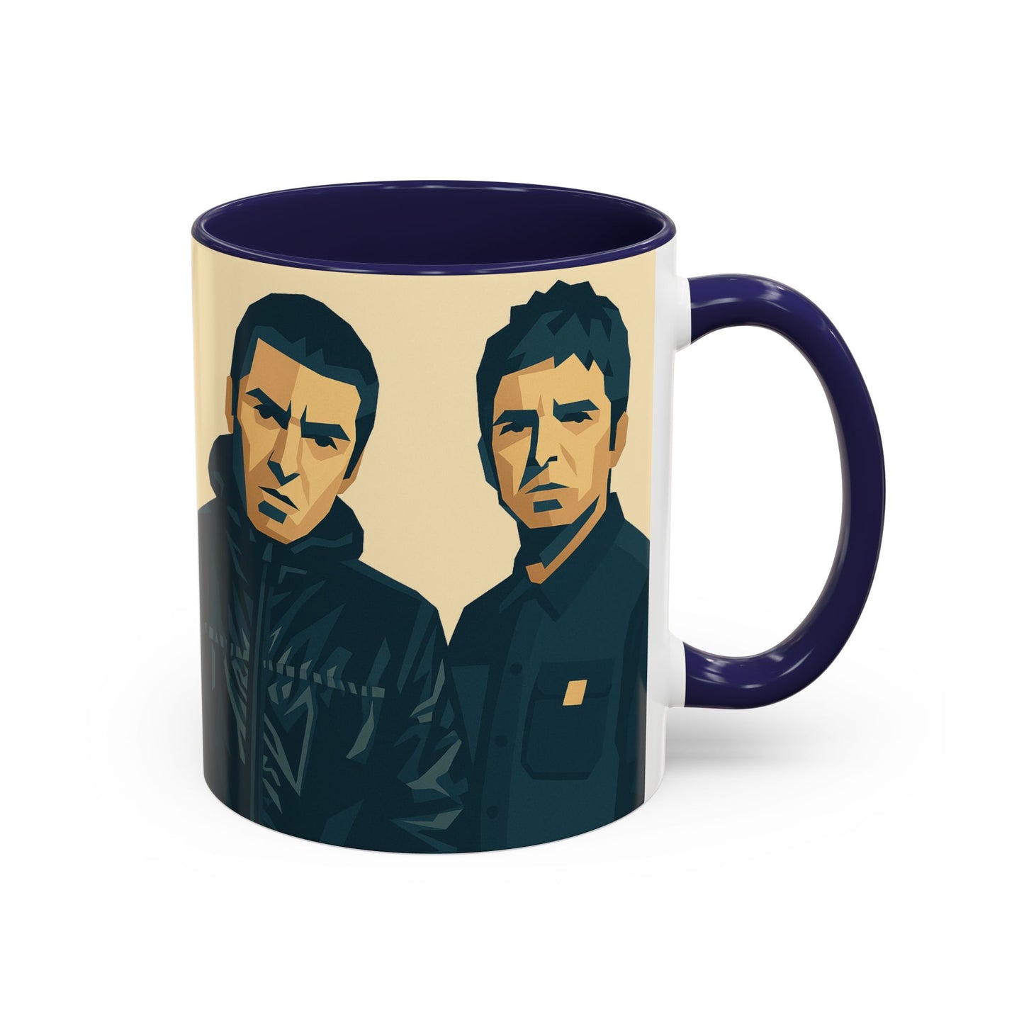 Oasis-Inspired Coffee Mug, Liam and Noel Gallagher