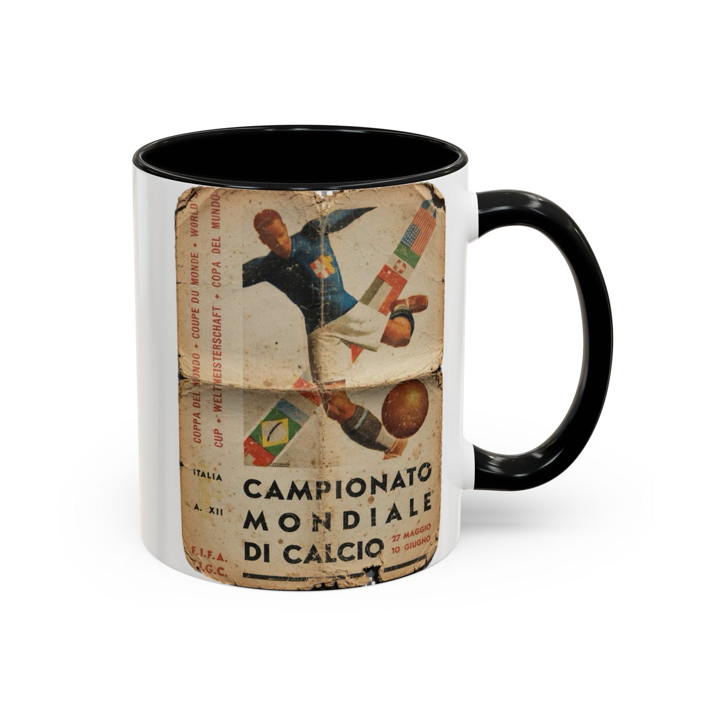 Italy 1934 World Cup Poster Coffee Mug (11, 15oz)