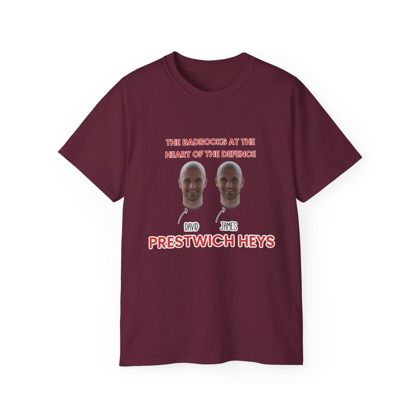 The Badrocks at the heart of the defence - James and David Badrock Prestwich Heys Unisex Ultra Cotton Tee
