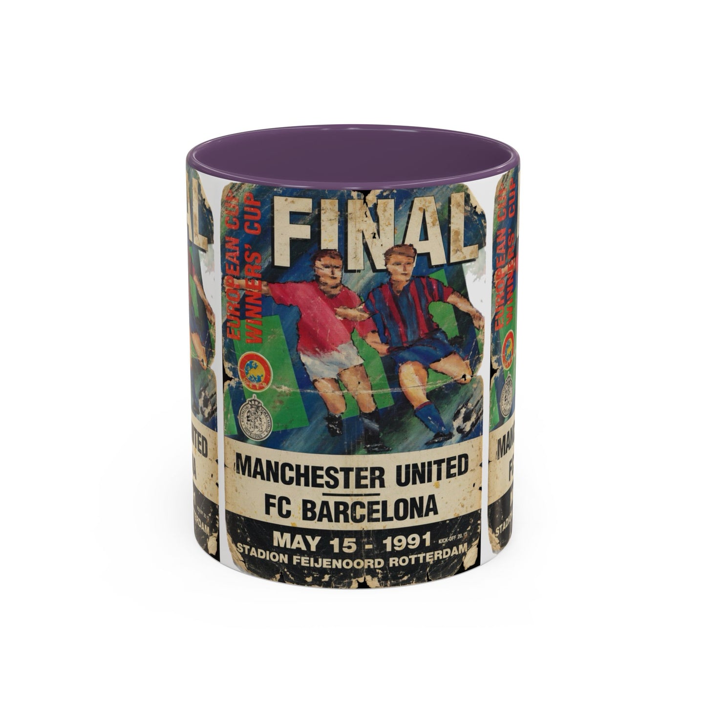 1991 European Cup Winners Cup Final Manchester United Barcelona Poster Accent Coffee Mug (11, 15oz)