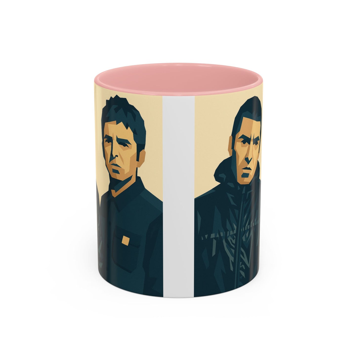 Oasis-Inspired Coffee Mug, Liam and Noel Gallagher