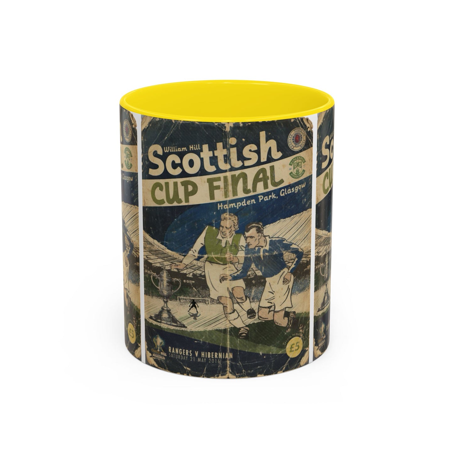 2016 Scottish Challenge Cup Final Hibernian Rangers Programme Poster Accent Coffee Mug (11, 15oz)