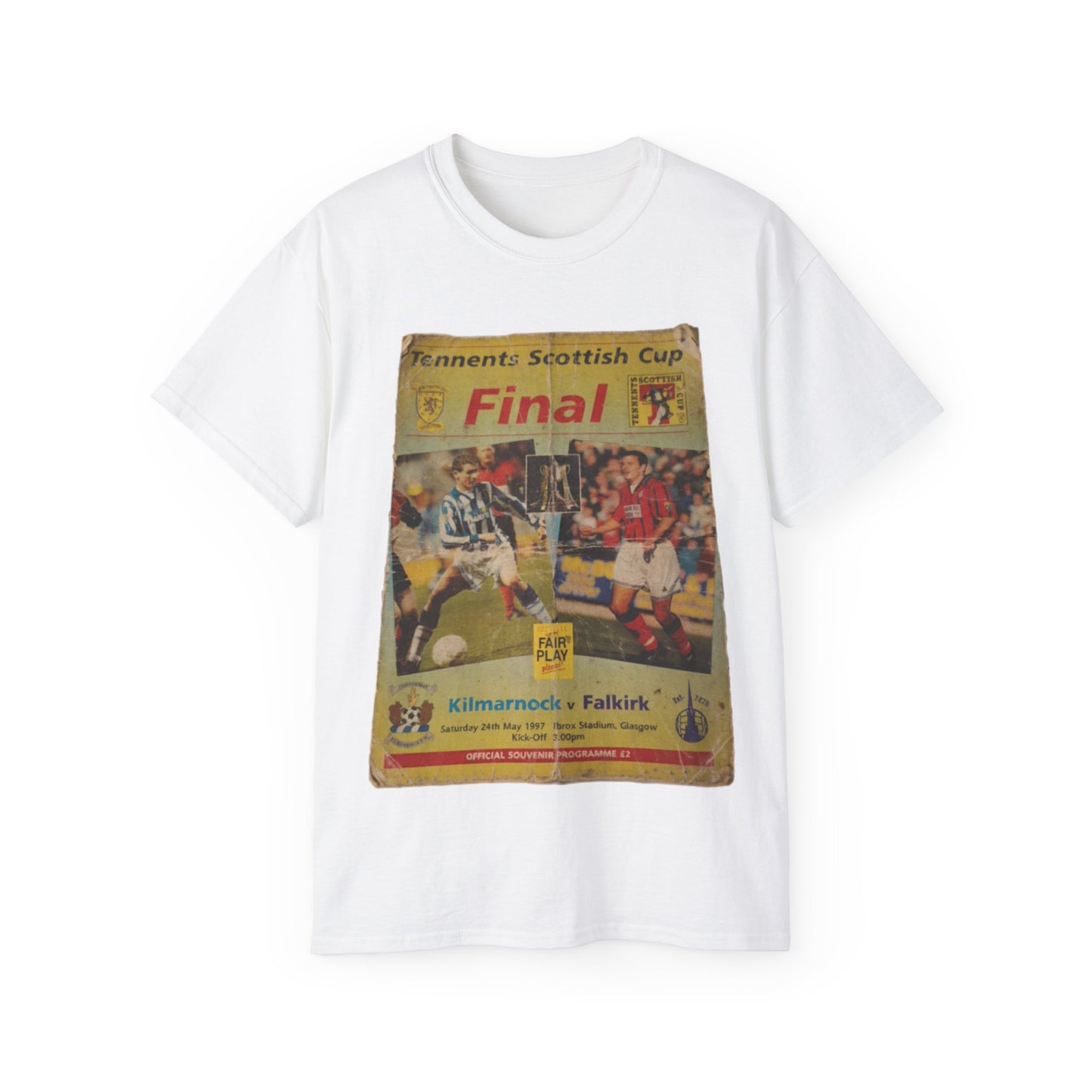 1997 Scottish Challenge Cup Final Programme Poster Unisex Ultra Cotton Tee