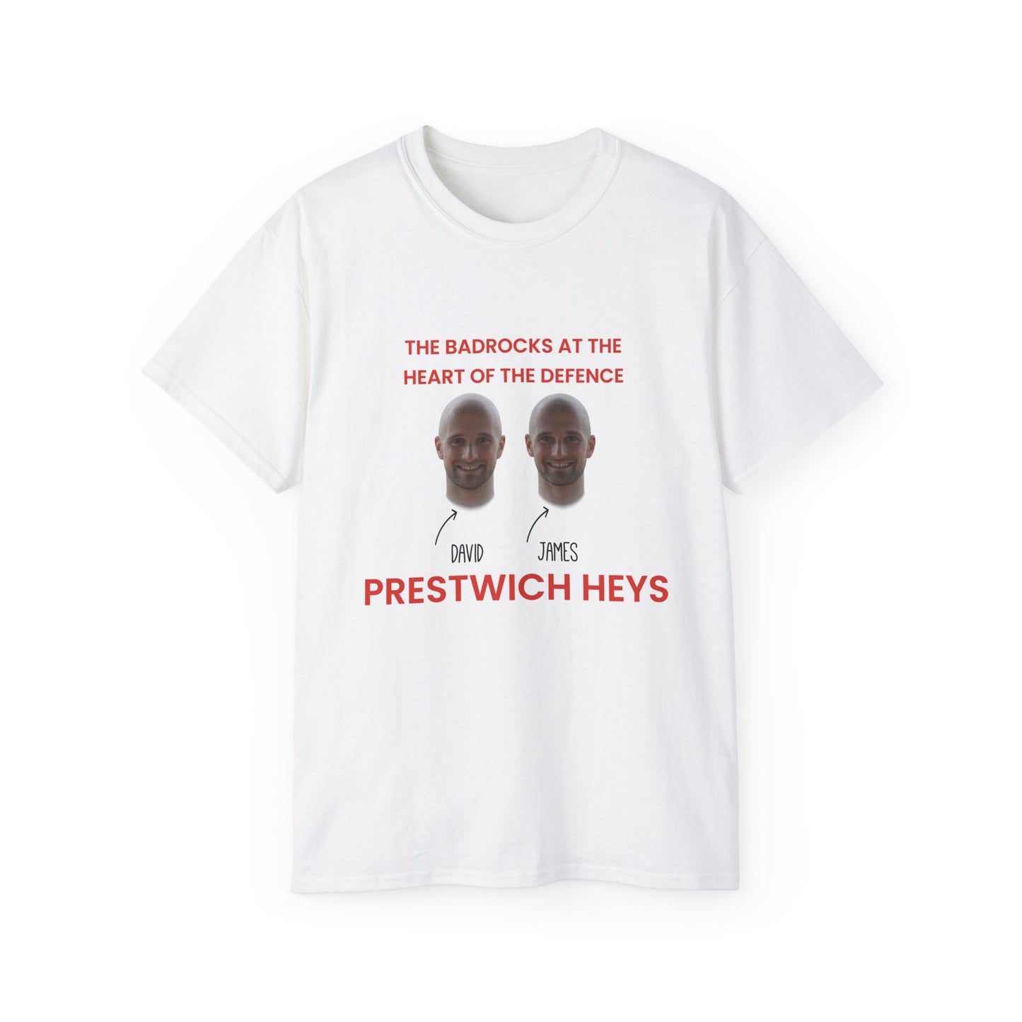 The Badrocks at the heart of the defence - James and David Badrock Prestwich Heys Unisex Ultra Cotton Tee