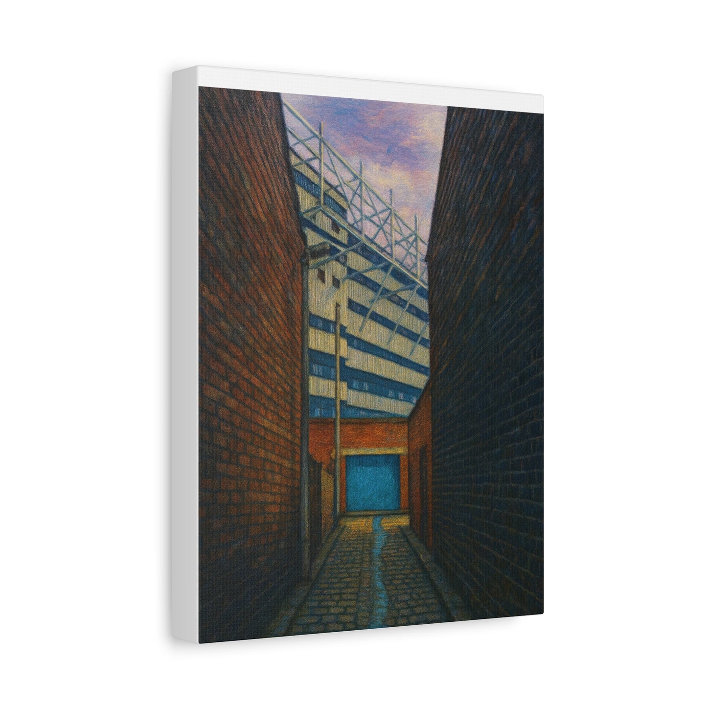 Maine Road Manchester City Back Alley Painting Print Canvas