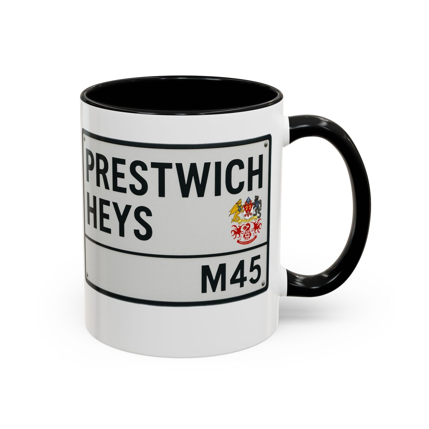 Prestwich Heys Road Sign Accent Coffee Mug (11, 15oz)