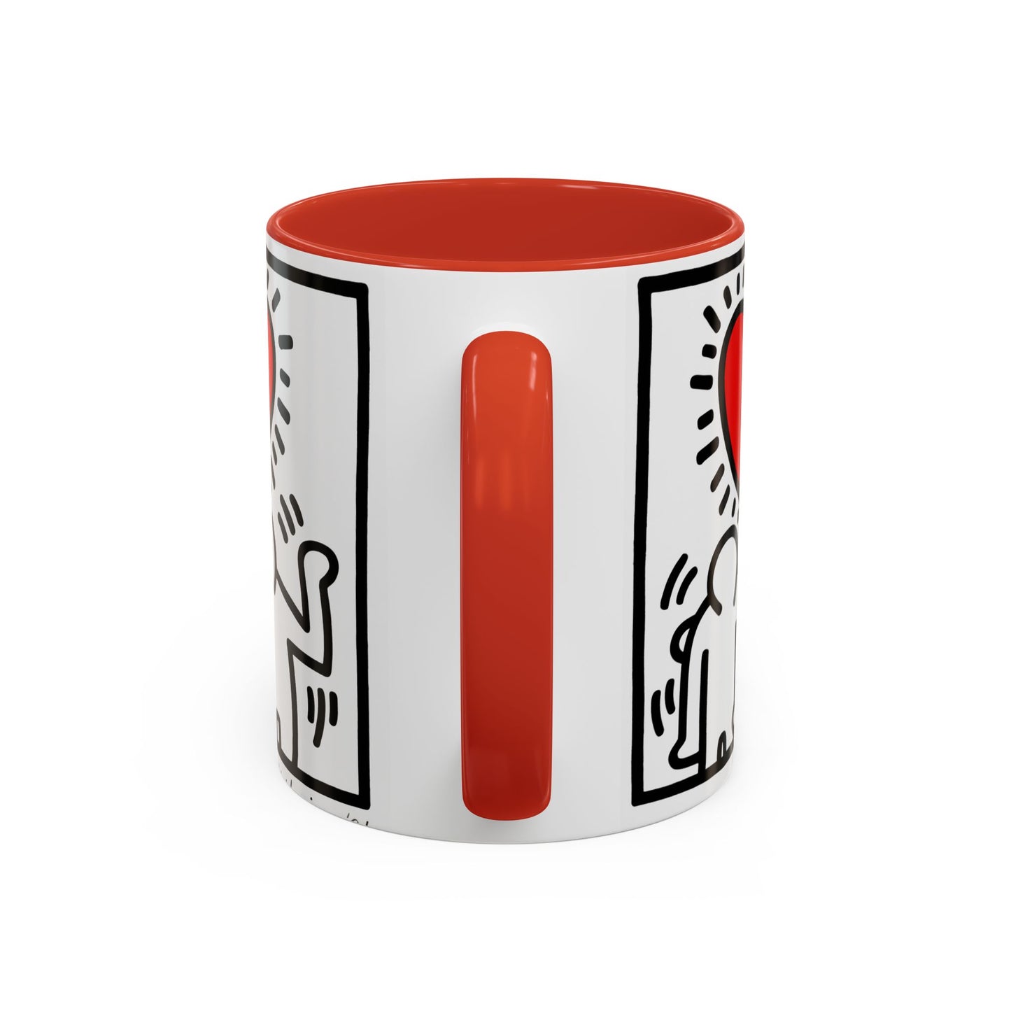 Keith Haring Heart Couple Mug