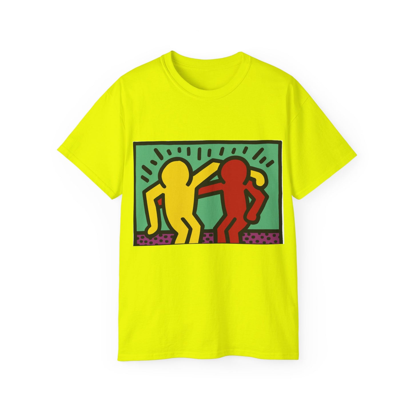Keith Haring Pop Shop Red and Yellow T-Shirt