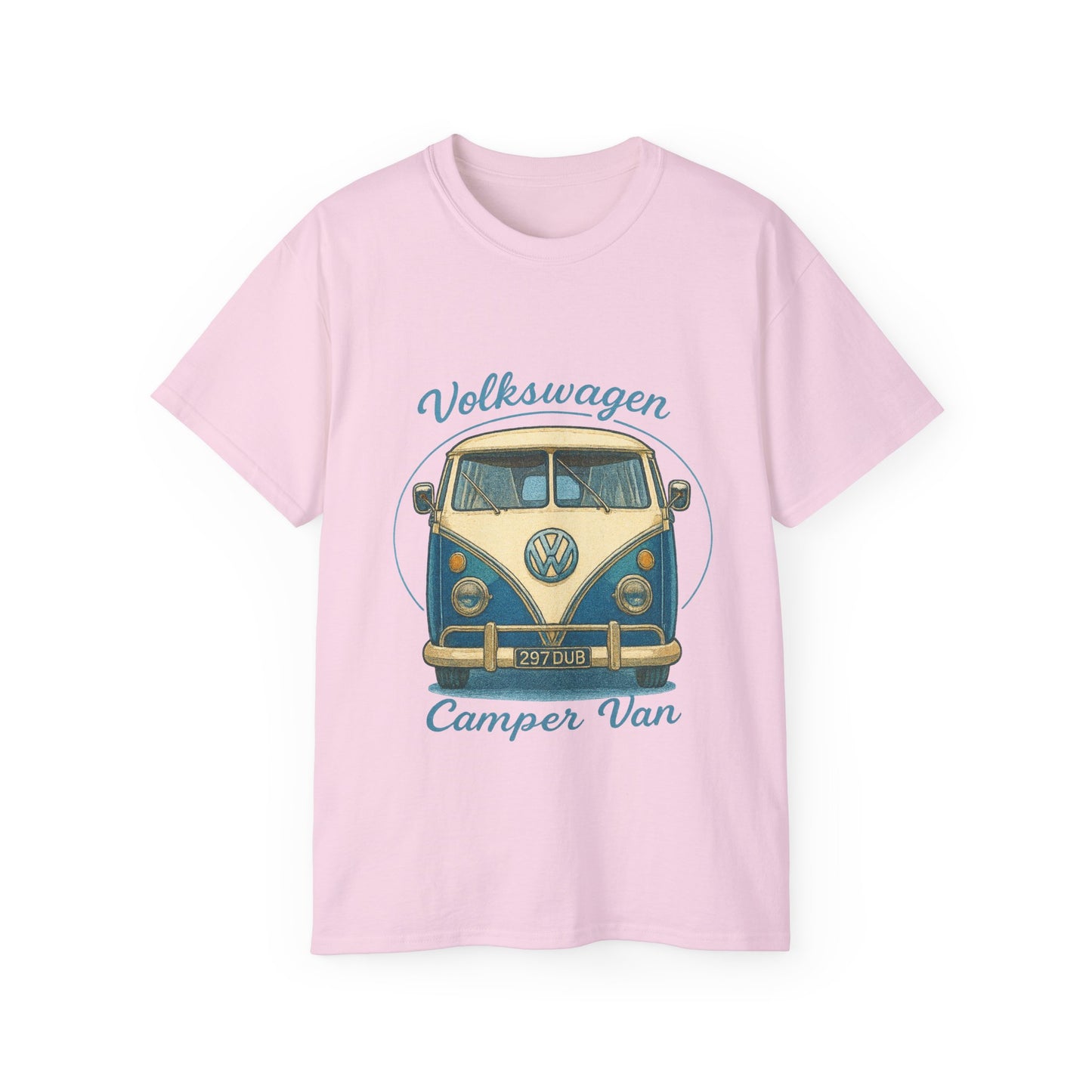 Vintage Volkswagen Camper Van Front Blue