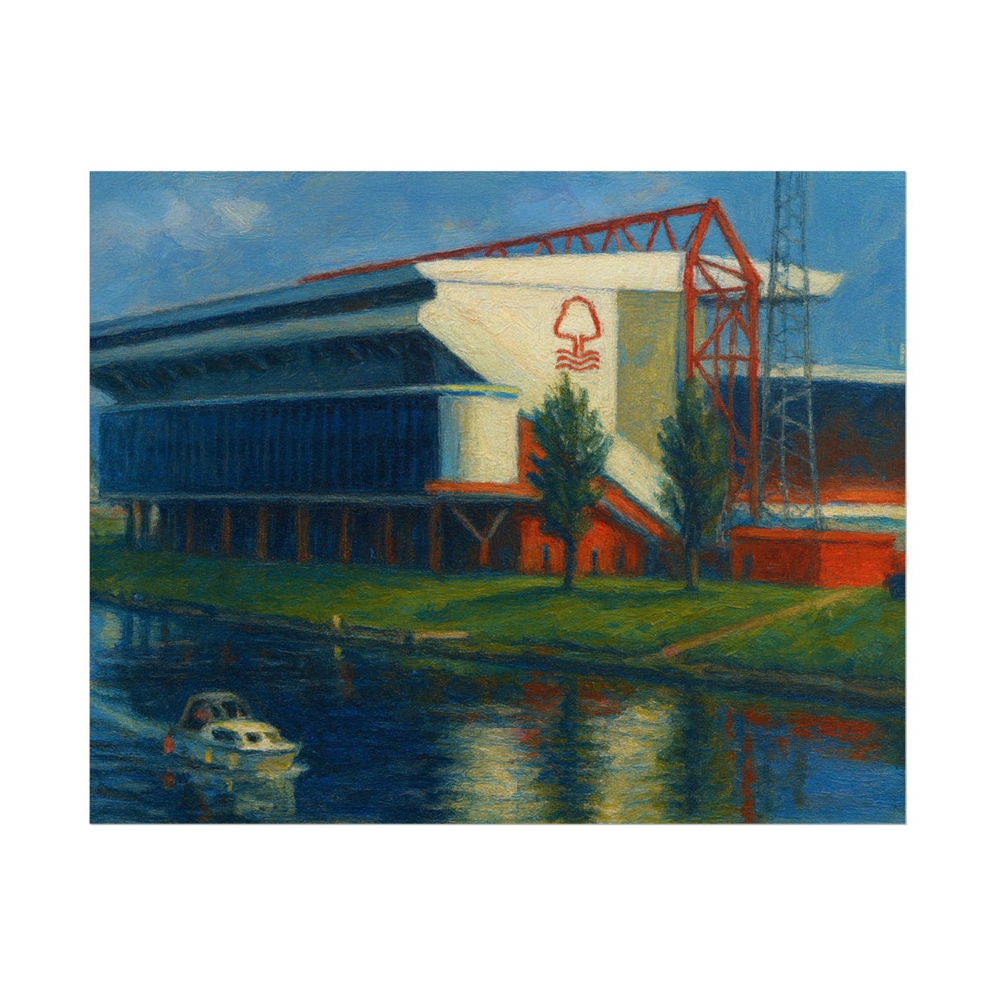 Nottingham Forest City Ground Day Painting Print Poster