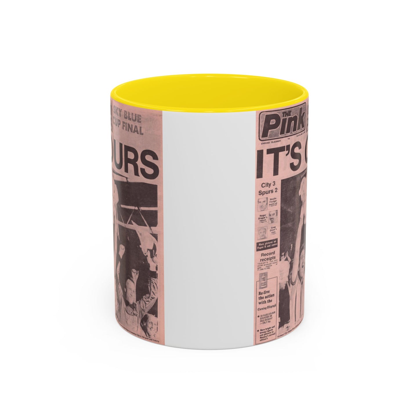 Coventry City Newspaper The Pink FA Cup Final 1987 Accent Coffee Mug (11, 15oz)