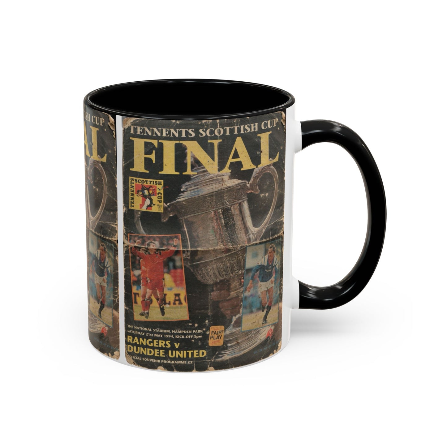 1994 Scottish Challenge Cup Final Dundee United Rangers Programme Poster Accent Coffee Mug (11, 15oz)