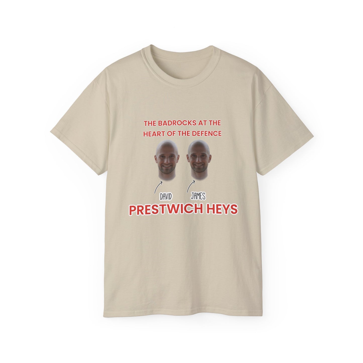 The Badrocks at the heart of the defence - James and David Badrock Prestwich Heys Unisex Ultra Cotton Tee