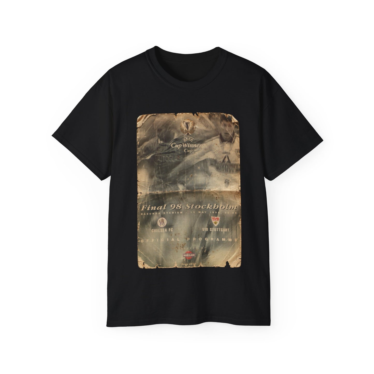1998 European Cup Winners Cup Final Chelsea Stuttgart Poster Unisex Ultra Cotton Tee