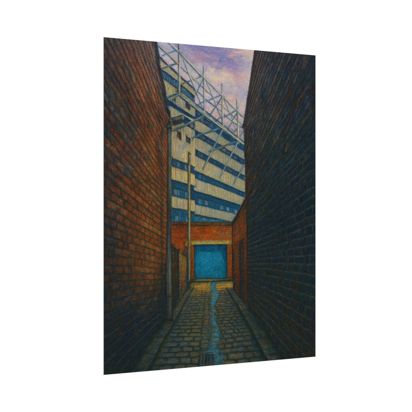Maine Road Back Alley Manchester City Painting Print Poster