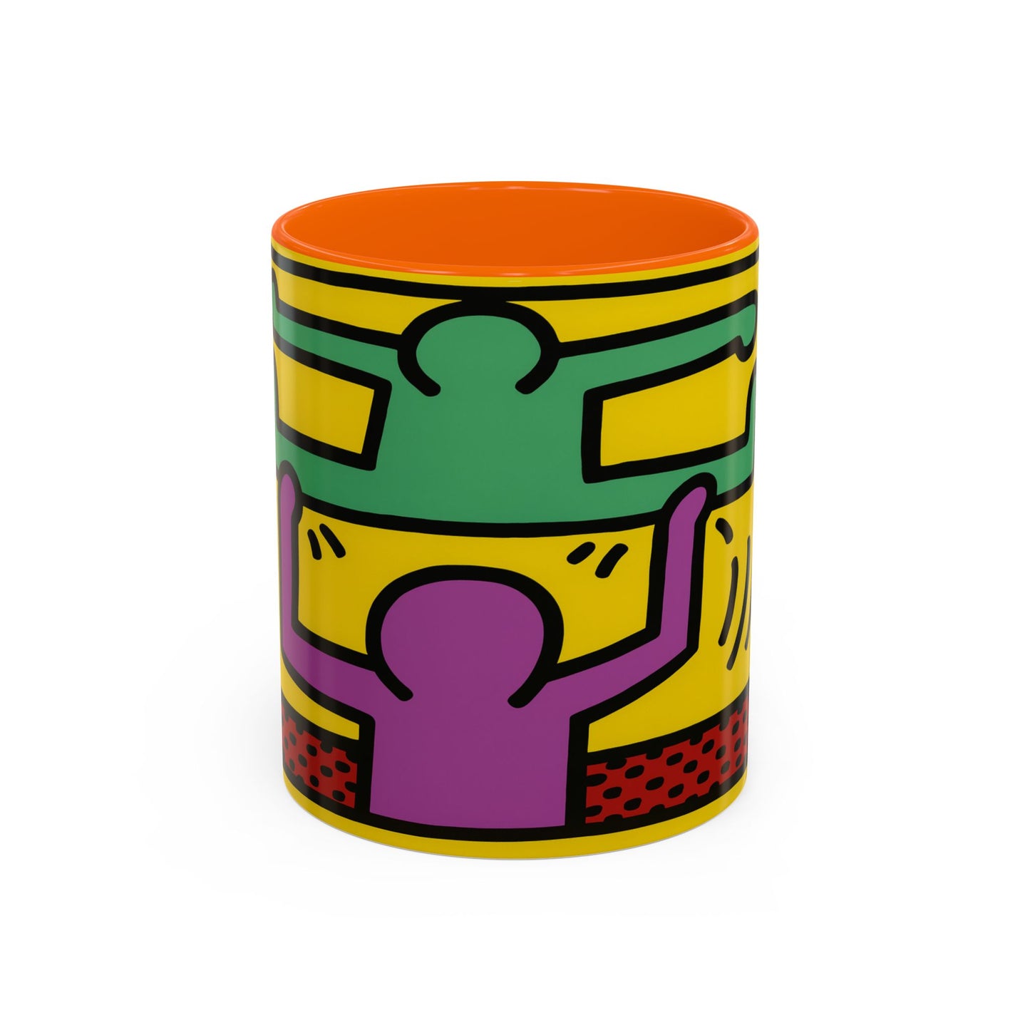 Keith Haring Pop Shop Green and Purple Mug