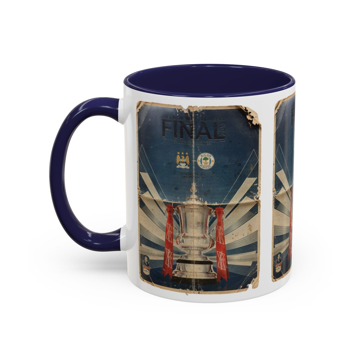 2013 FA Cup Final Manchester City Wigan Athletic Programme Poster Accent Coffee Mug (11, 15oz)