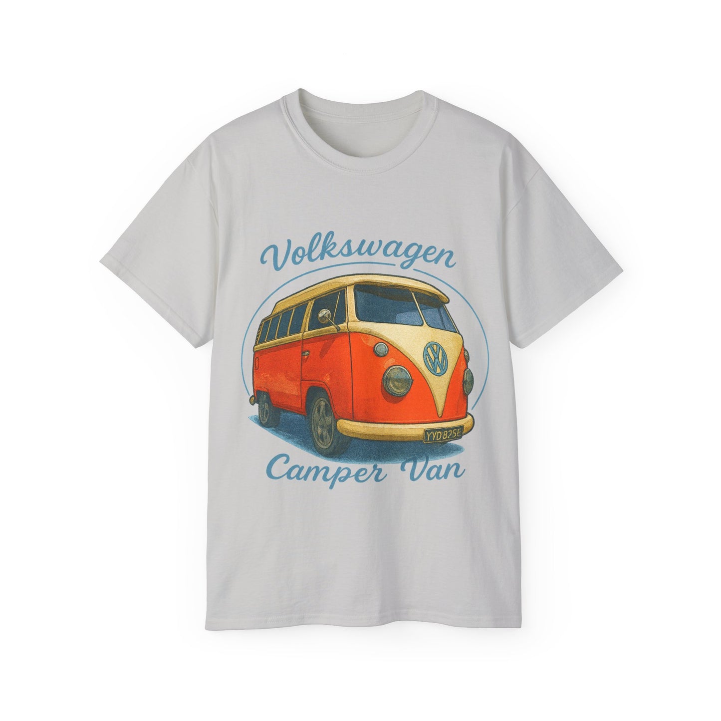 Retro Volkswagen Camper Van 3/4 Orange