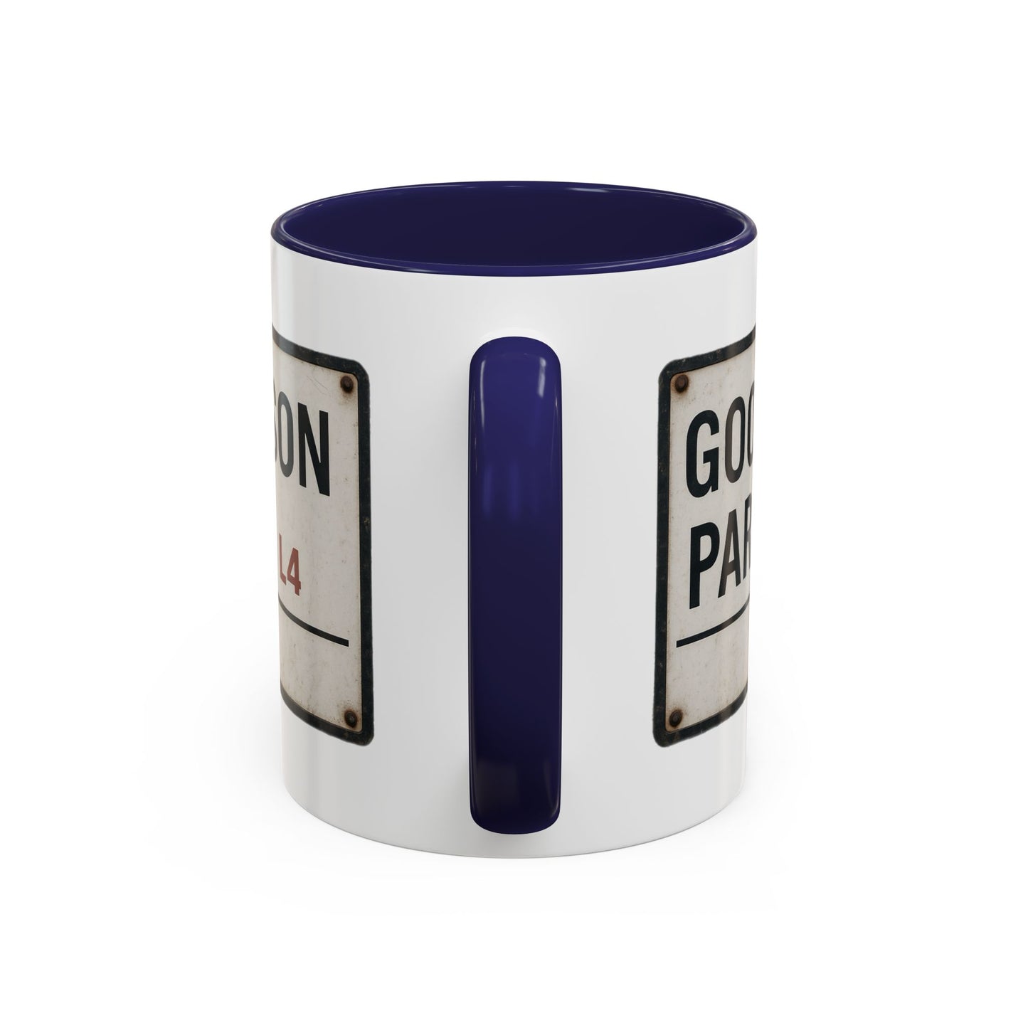 Goodison Park Everton Road Sign Mug