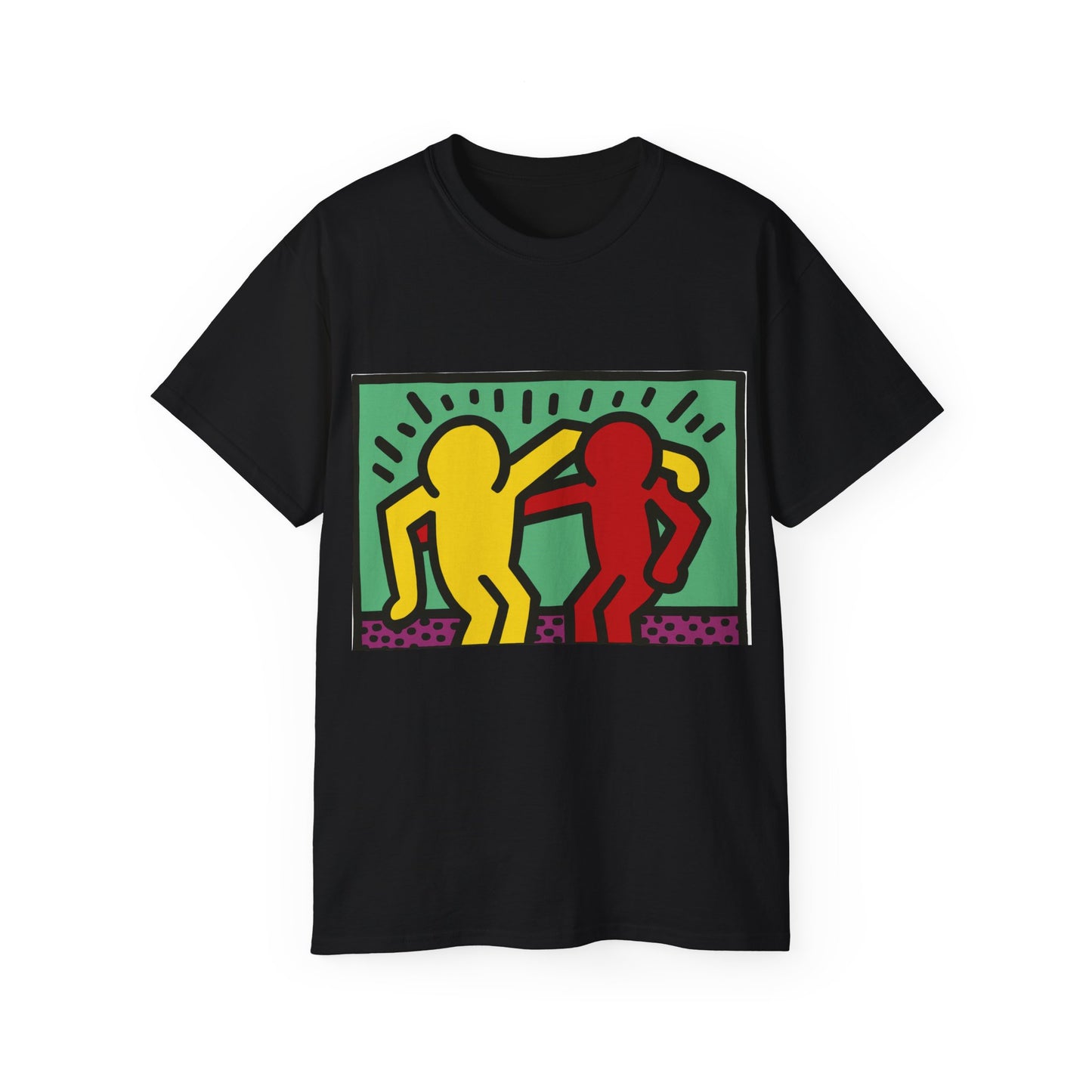 Keith Haring Pop Shop Red and Yellow T-Shirt