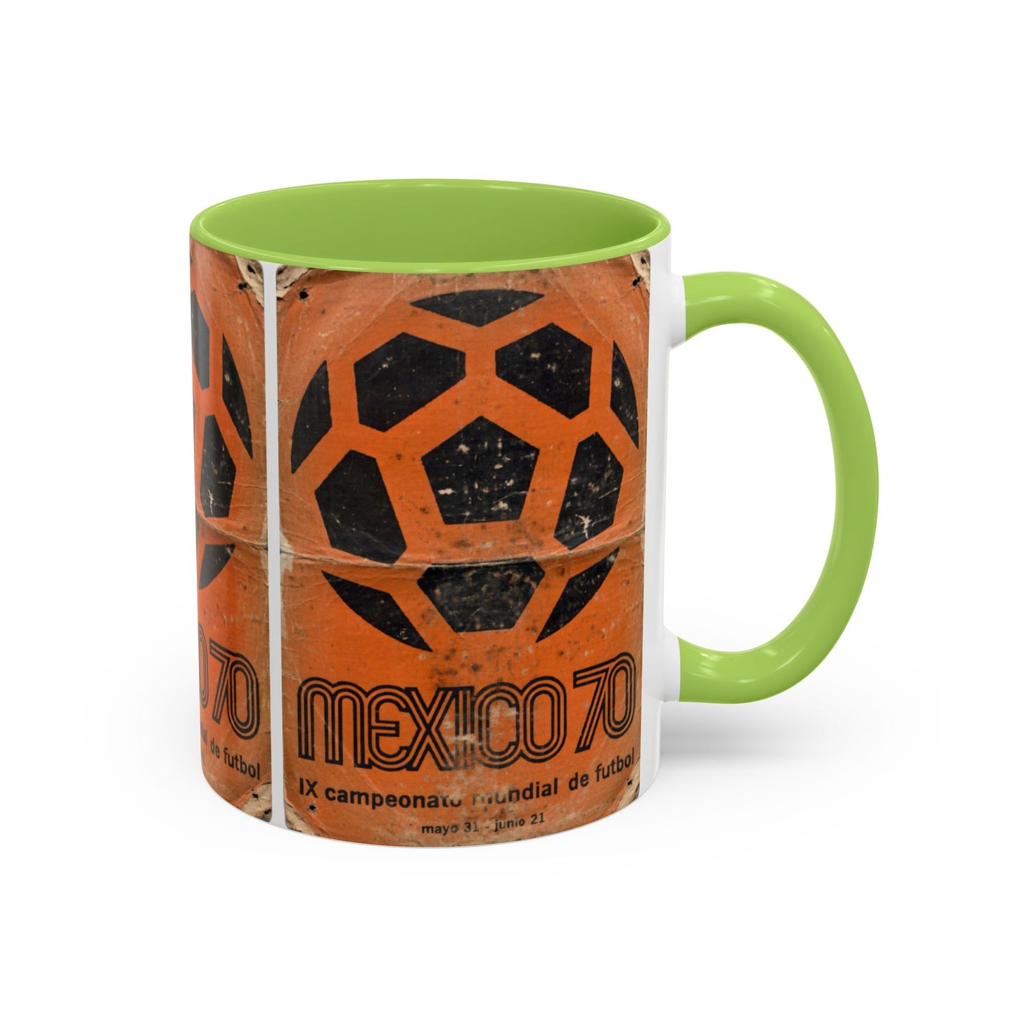 Mexico 70 World Cup Poster Orange  Coffee Mug (11, 15oz)