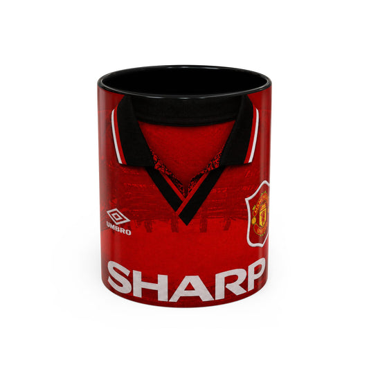 Manchester United 1994-96 Shirt Accent Coffee Mug (11, 15oz)