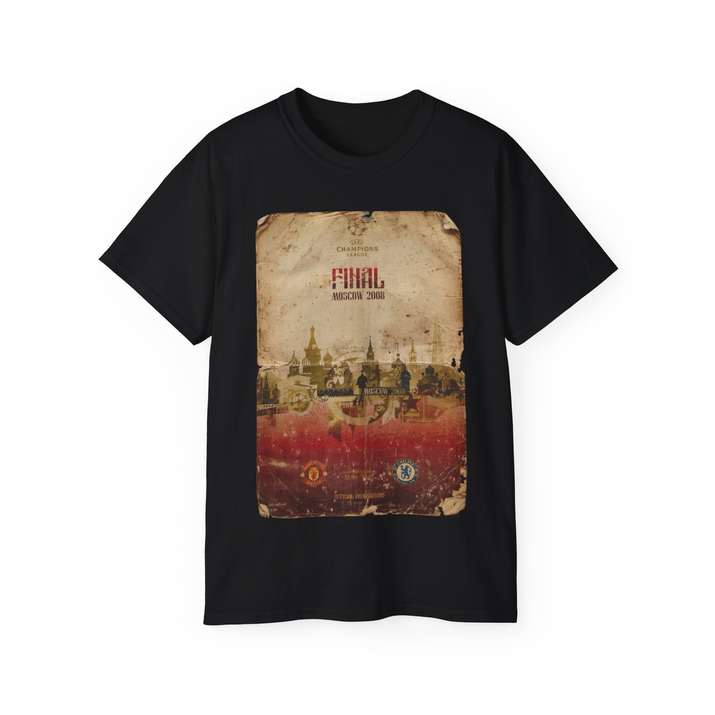 2008 UCL Final Poster Manchester United Chelsea Ultra Cotton Tee