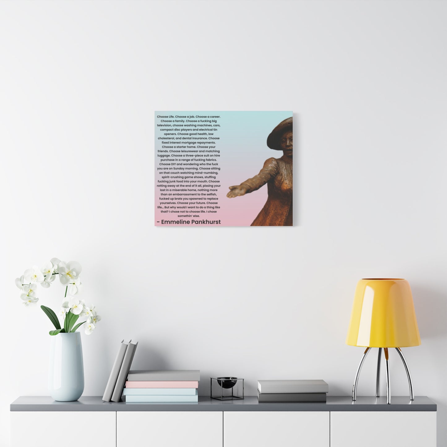 Emmeline Pankhurst Funny Trainspotting Quote Canvas