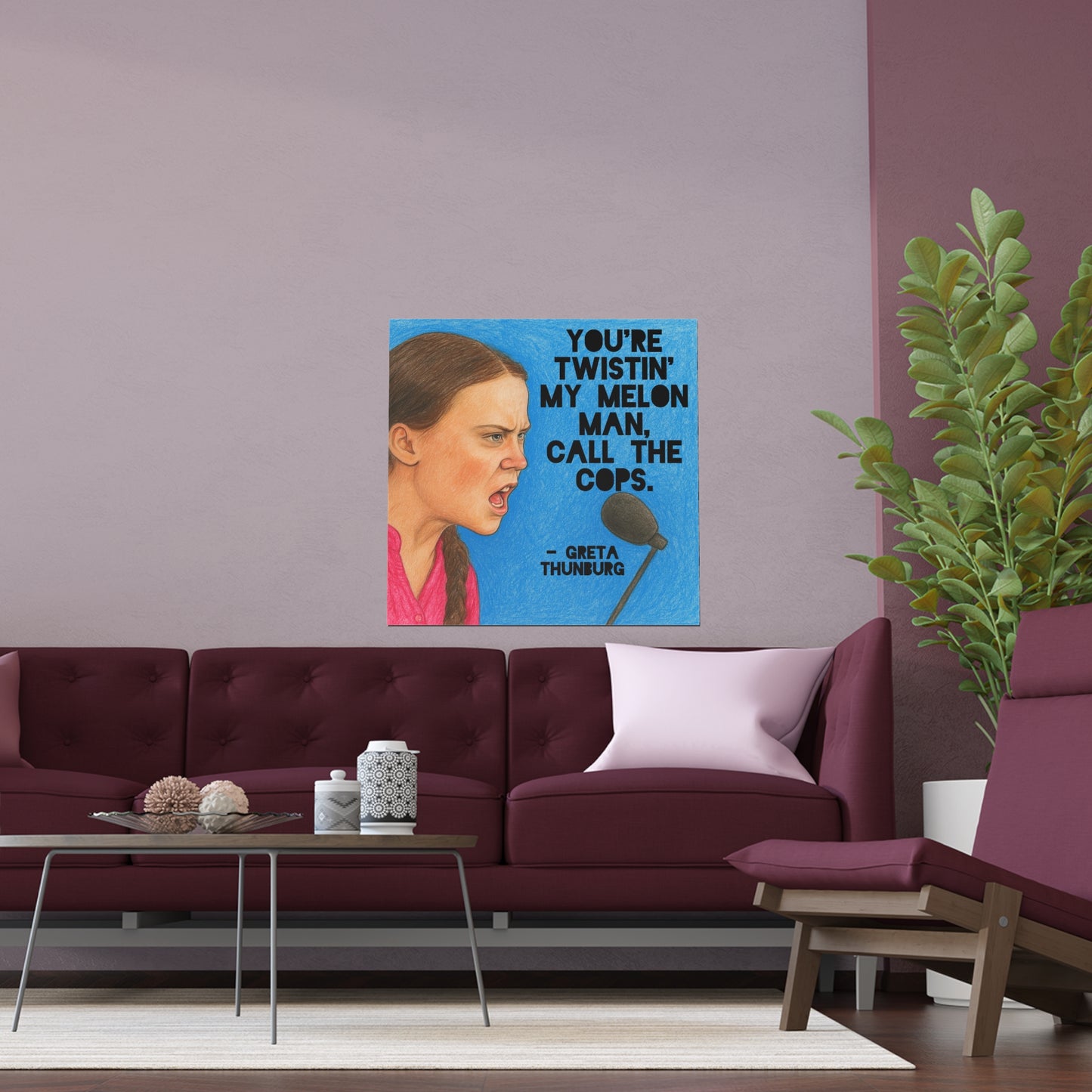 Greta Thunberg Step On Happy Mondays Poster