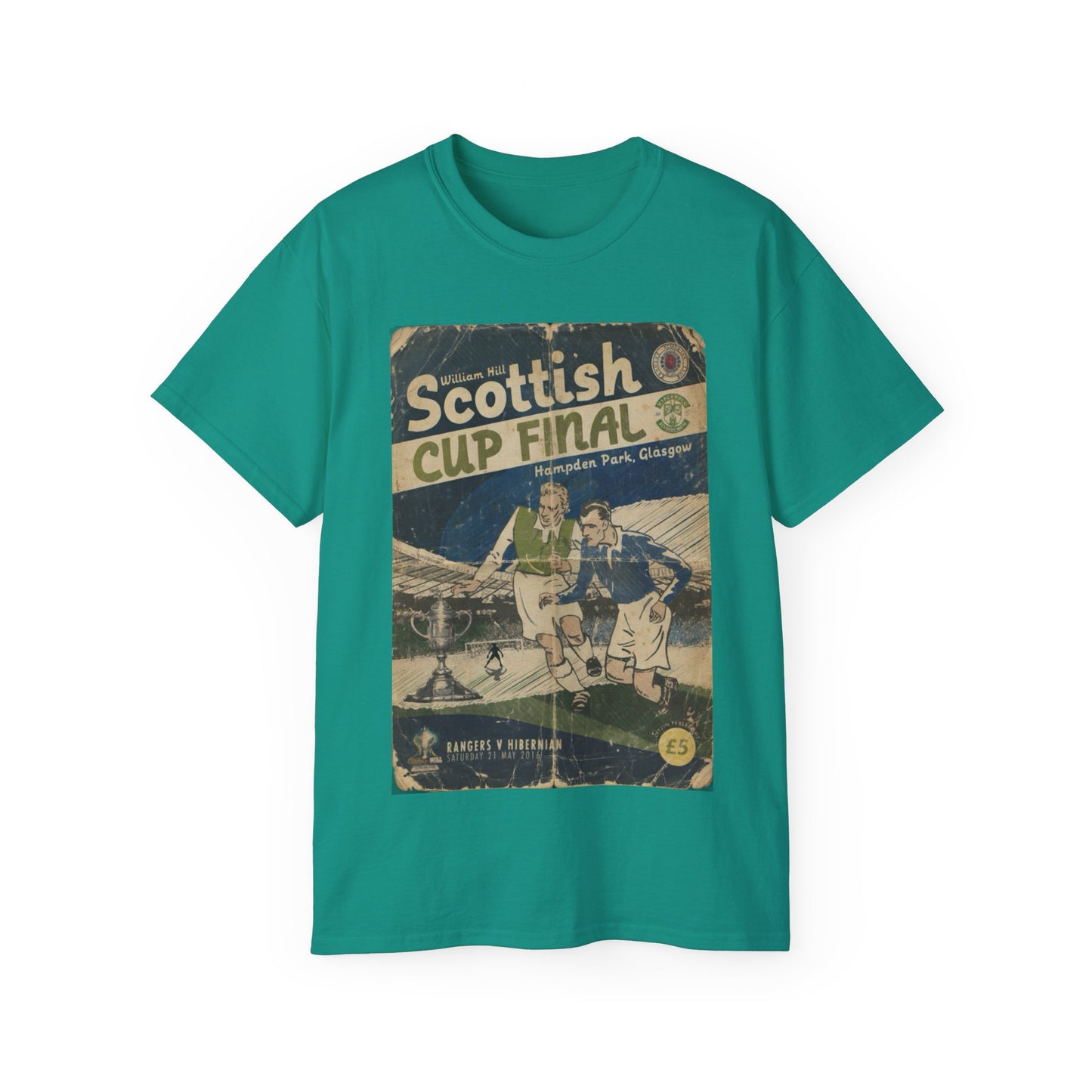 2016 Scottish Challenge Cup Final Hibernian Rangers Programme Poster Unisex Ultra Cotton Tee