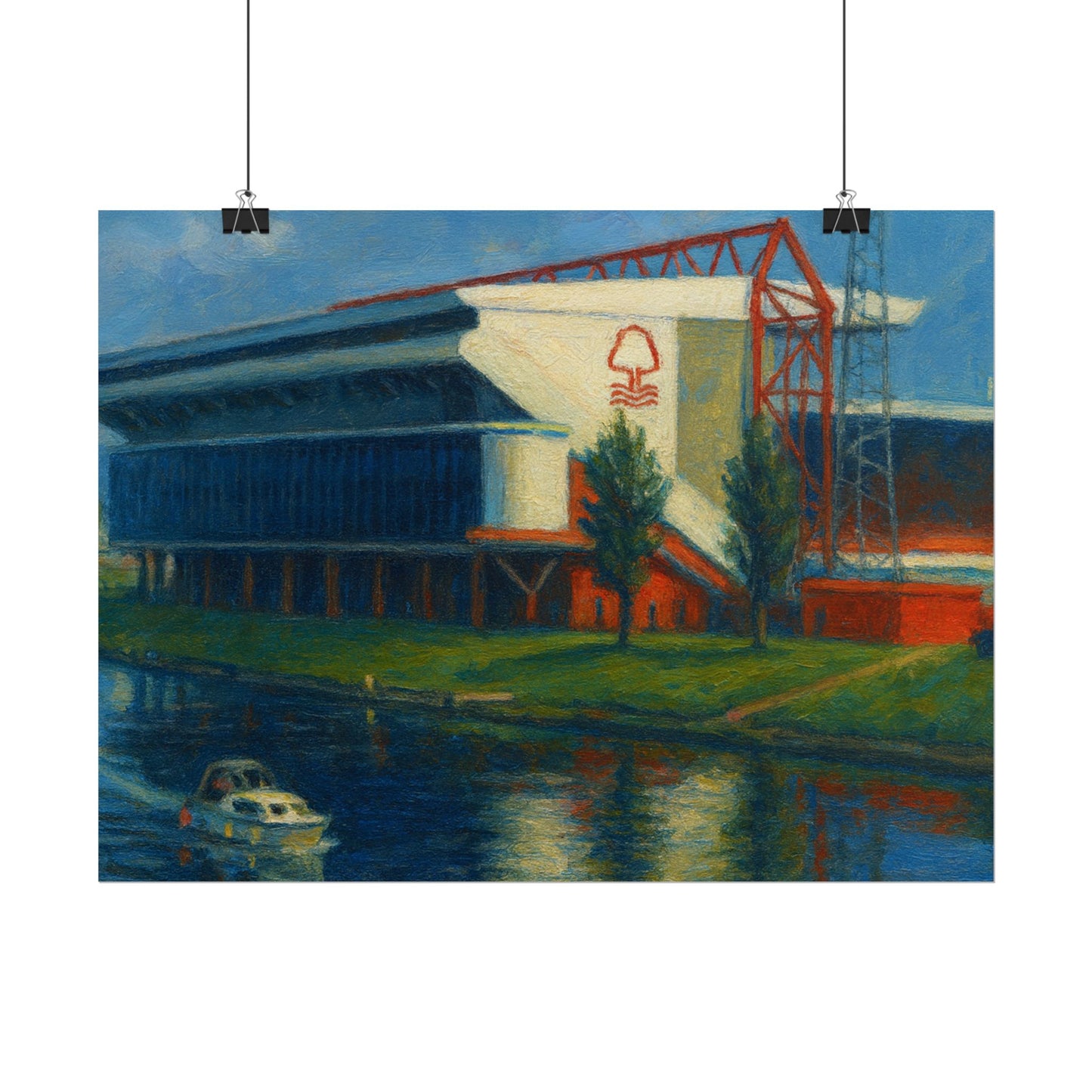 Nottingham Forest City Ground Day Painting Print Poster