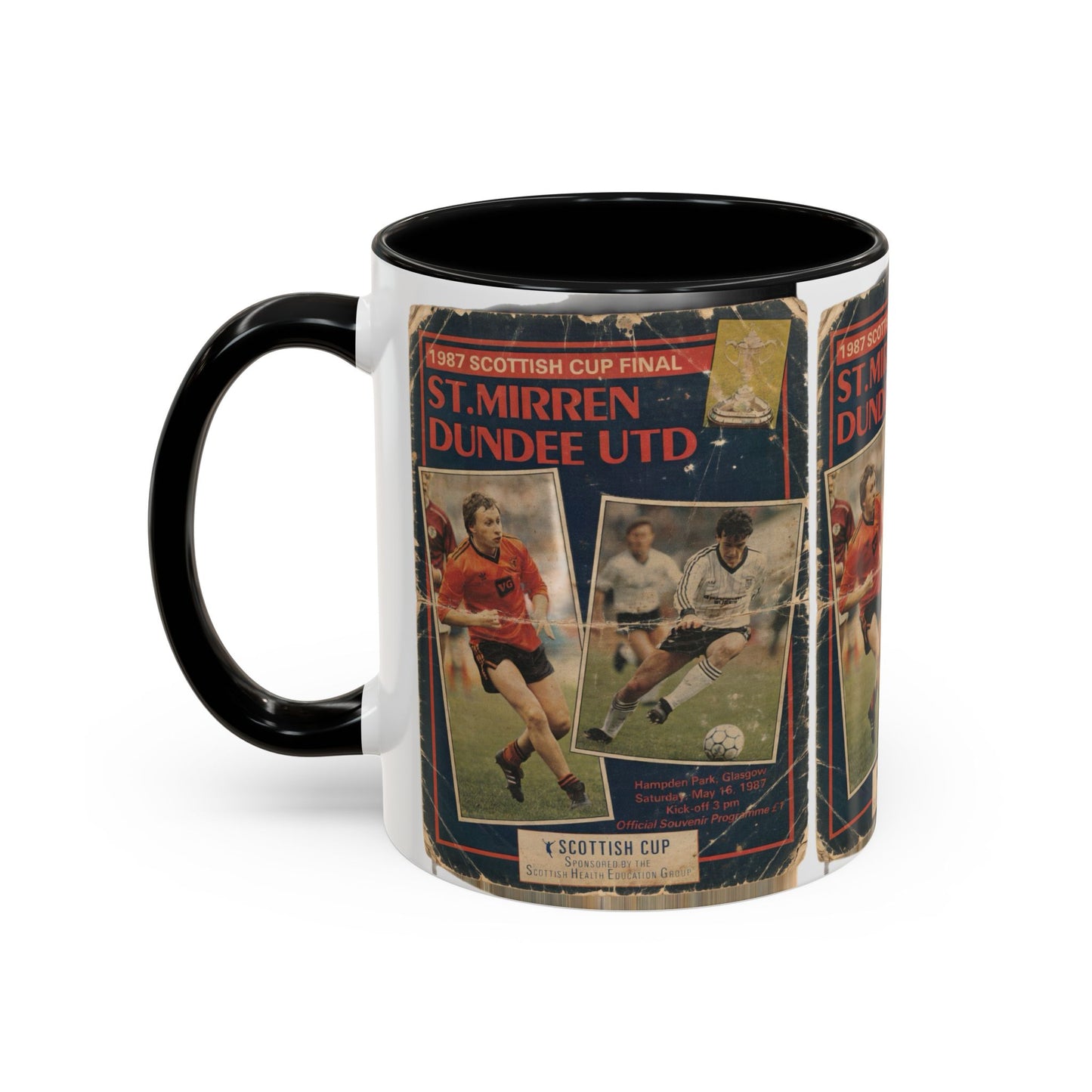 1987 Scottish Cup Final St Mirren Dundee United Programme Poster Accent Coffee Mug (11, 15oz)