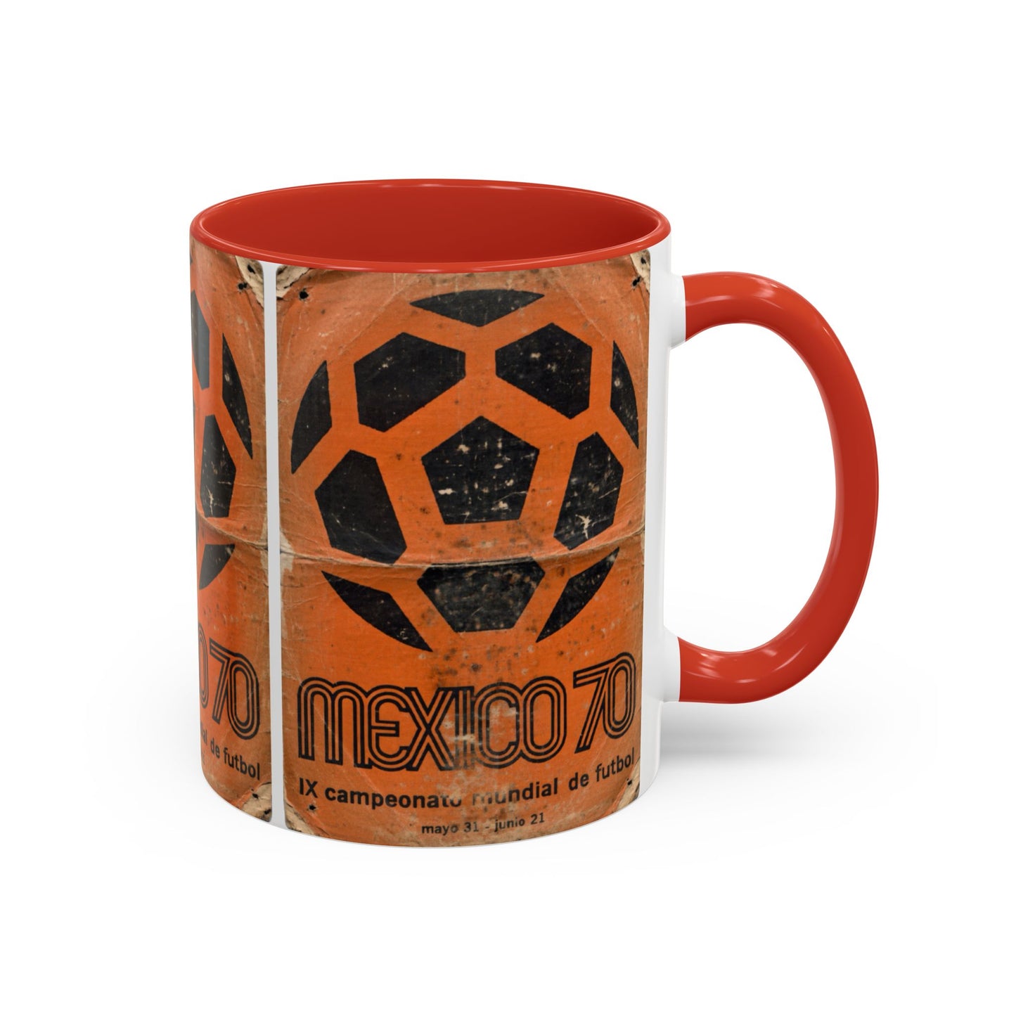 Mexico 70 World Cup Poster Orange  Coffee Mug (11, 15oz)