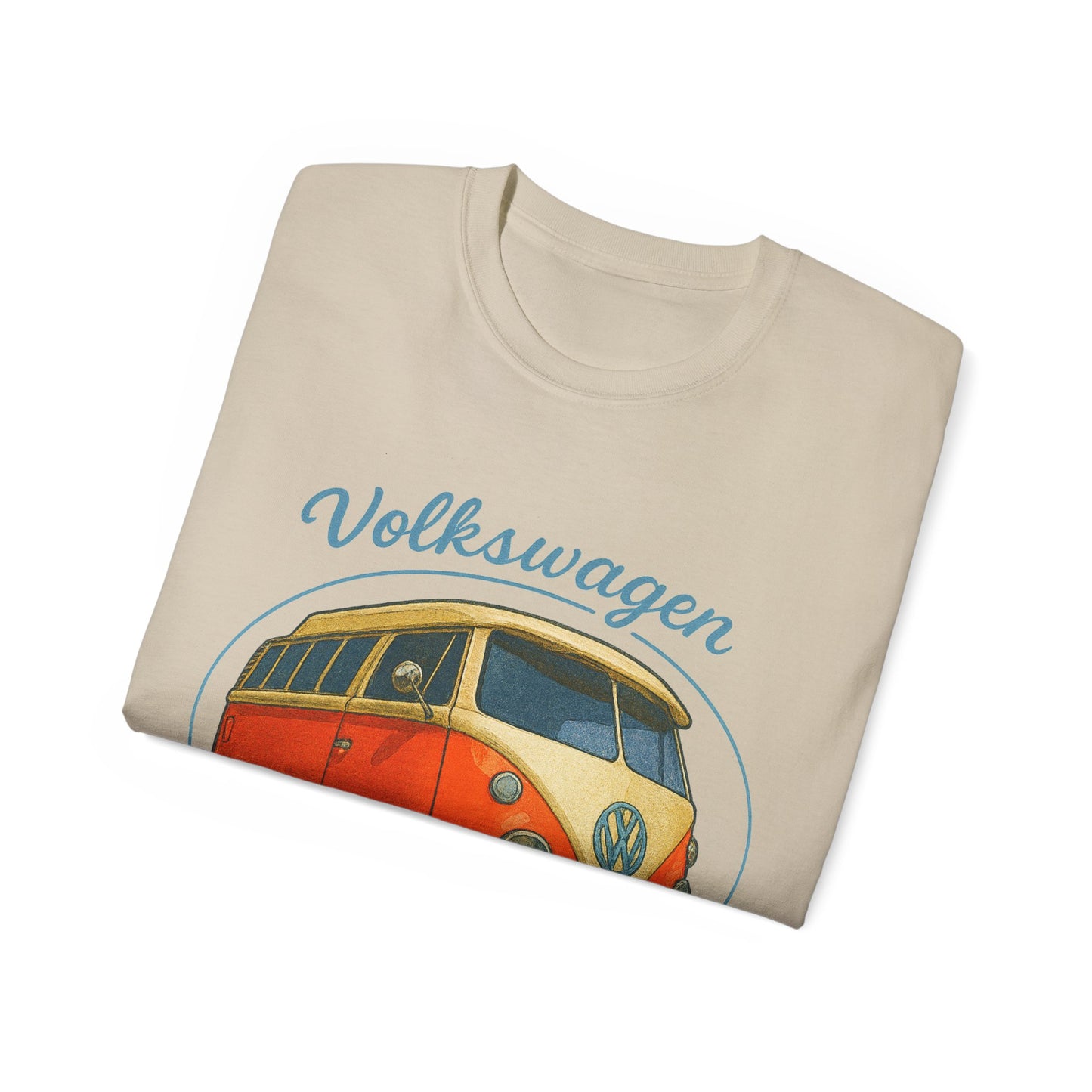 Retro Volkswagen Camper Van 3/4 Orange