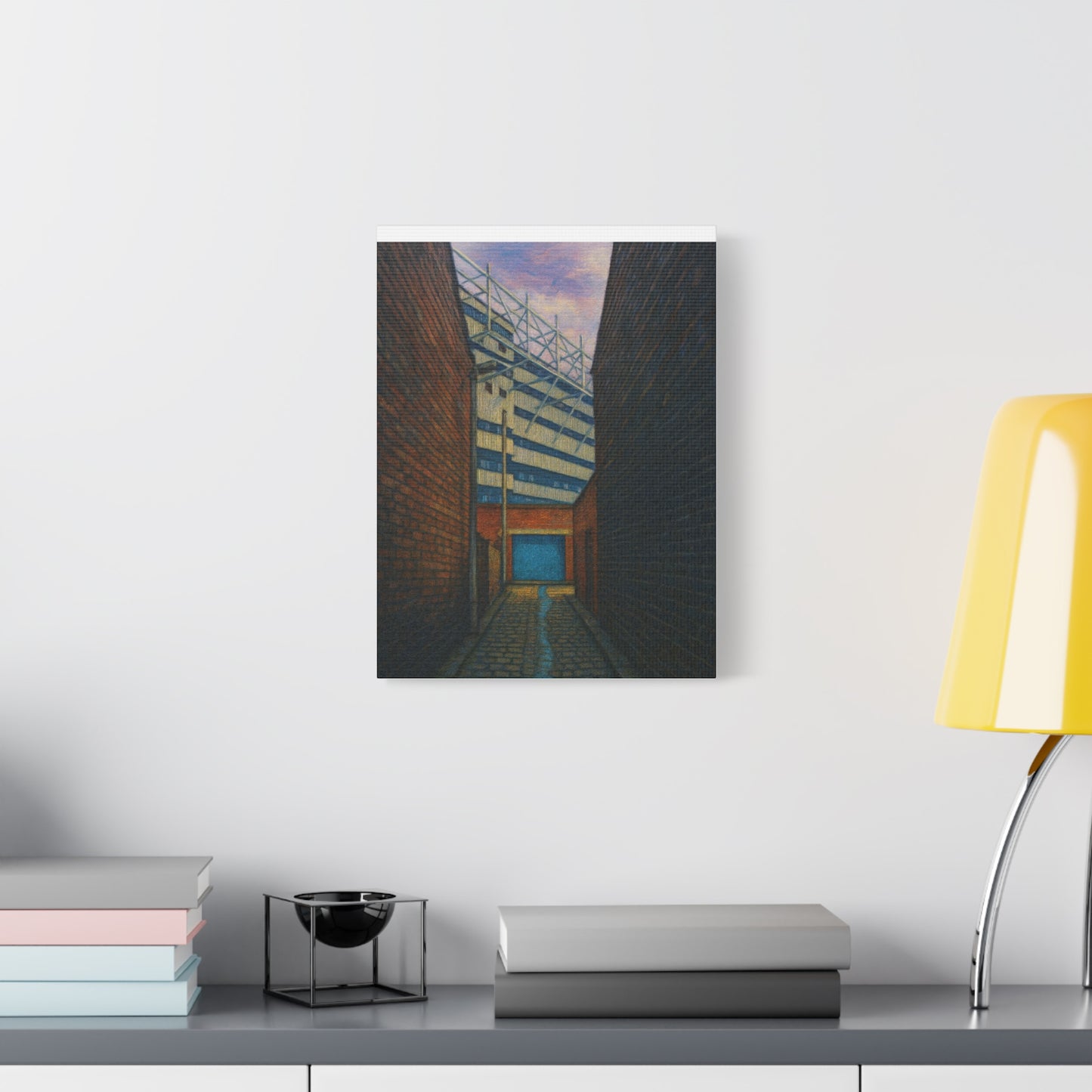 Maine Road Manchester City Back Alley Painting Print Canvas