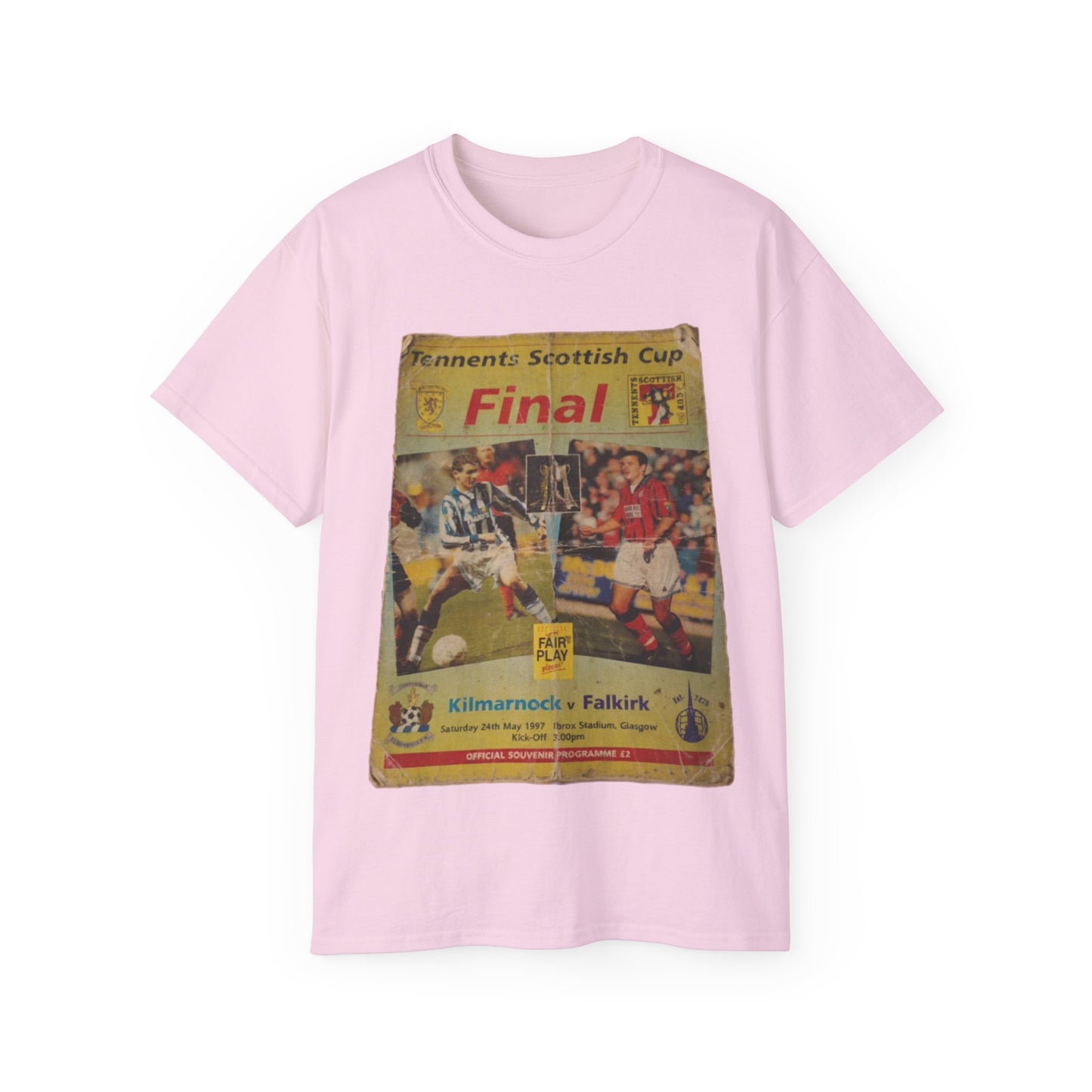 1997 Scottish Challenge Cup Final Programme Poster Unisex Ultra Cotton Tee