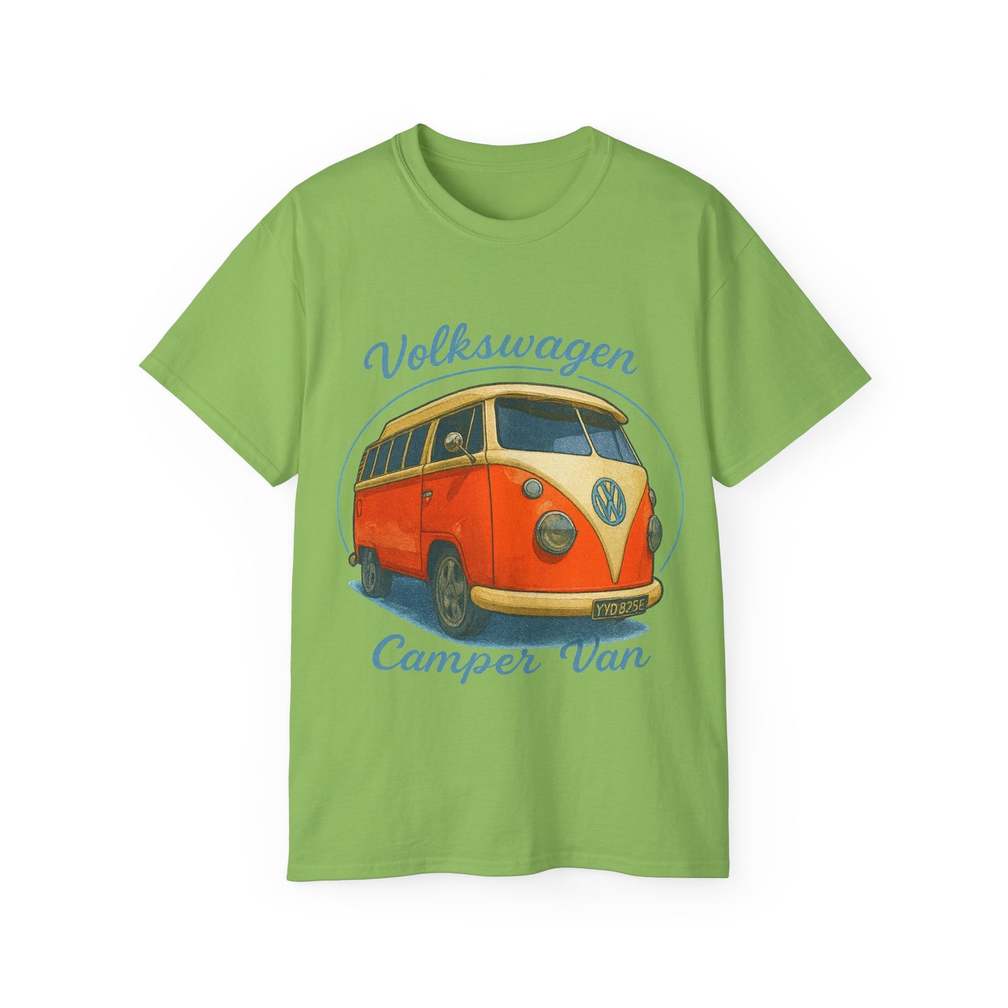 Retro Volkswagen Camper Van 3/4 Orange