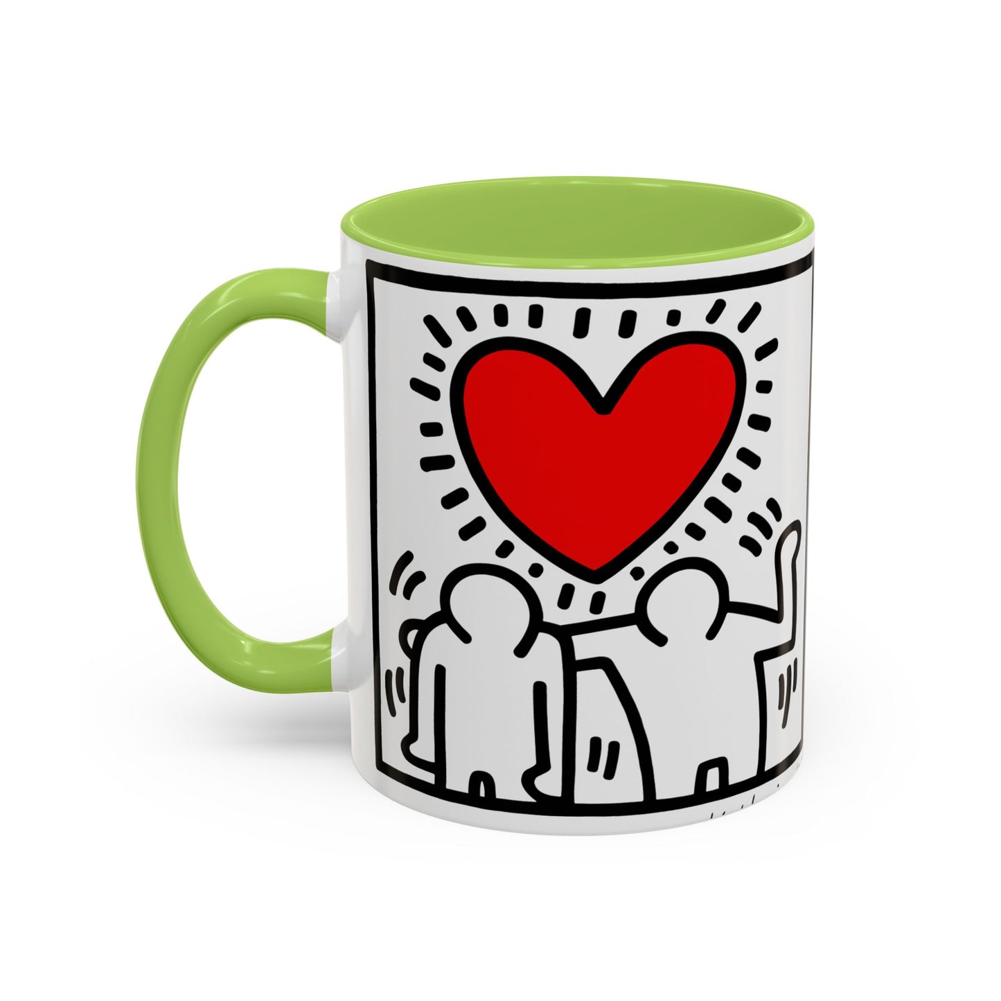 Keith Haring Heart Couple Mug