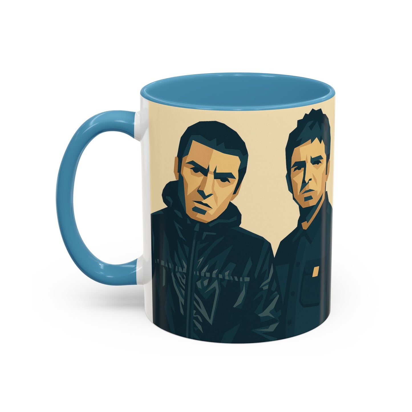 Oasis-Inspired Coffee Mug, Liam and Noel Gallagher