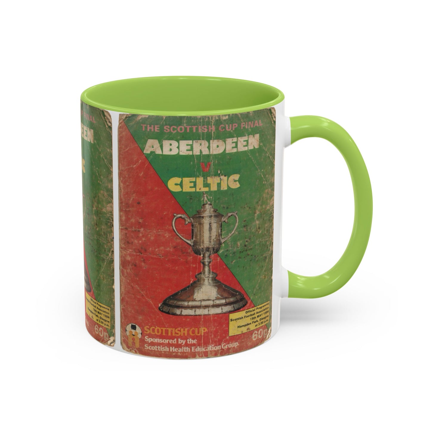 1984 Scottish Cup Final Aberdeen Celtic Programme Poster Accent Coffee Mug (11, 15oz)