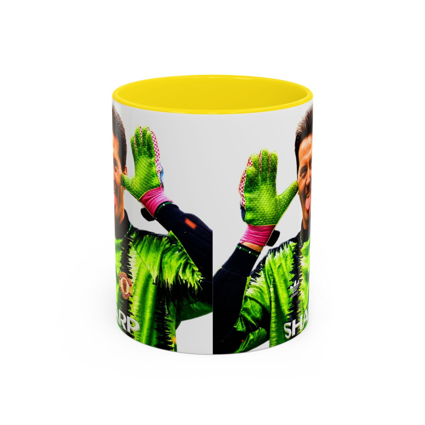 Les Sealey - Manchester United Accent Coffee Mug (11, 15oz)