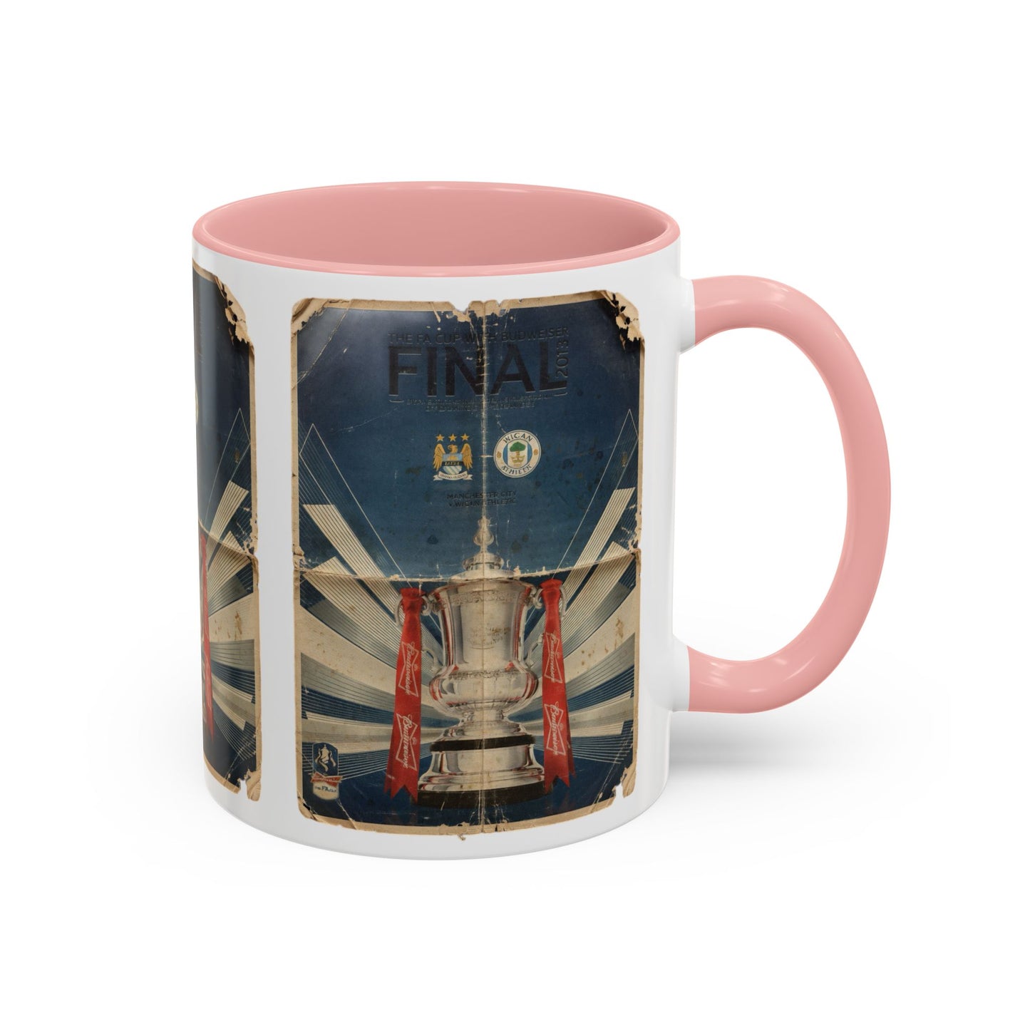 2013 FA Cup Final Manchester City Wigan Athletic Programme Poster Accent Coffee Mug (11, 15oz)