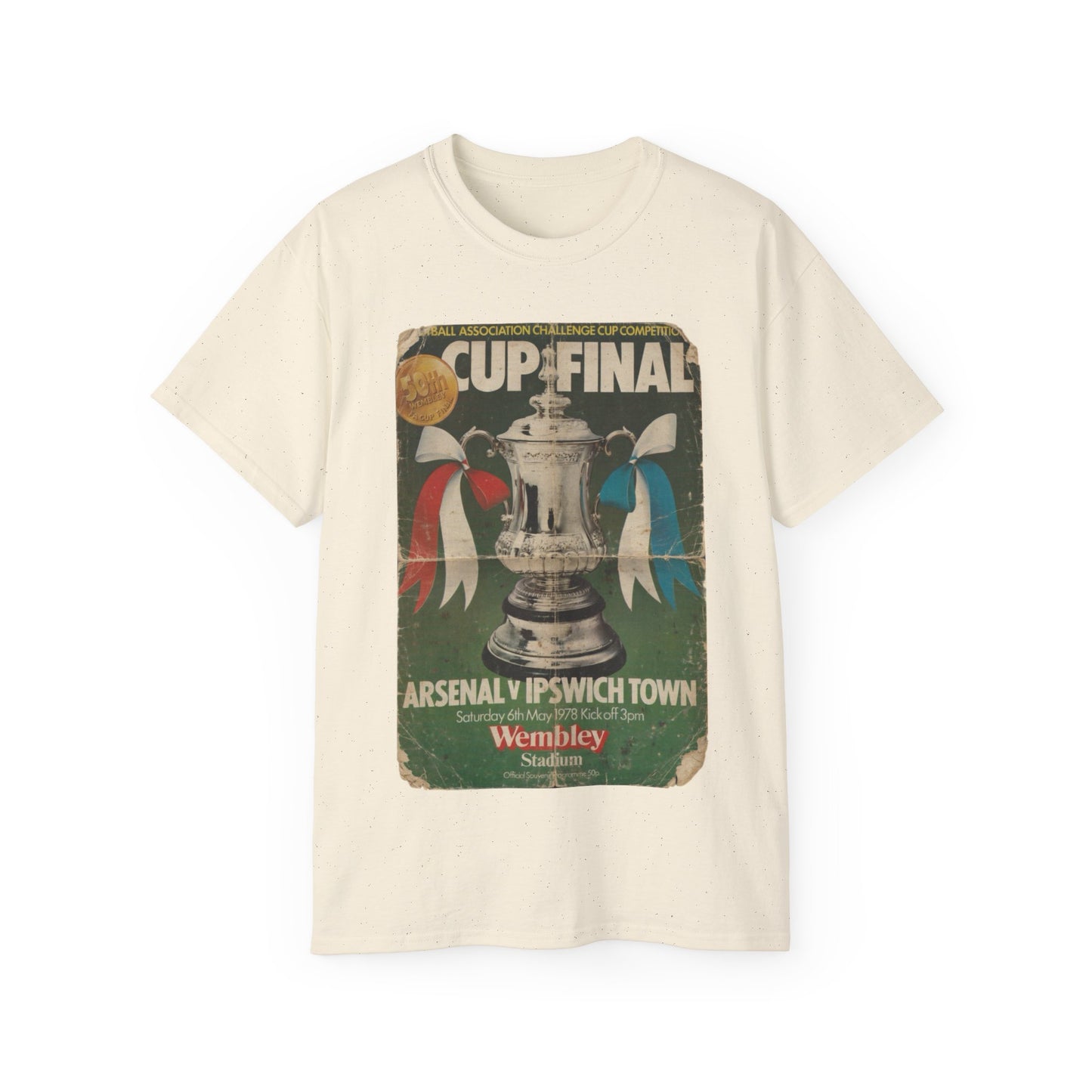 1978 FA Cup Final Programme Ipswich Town Arsenal Poster Unisex Ultra Cotton Tee