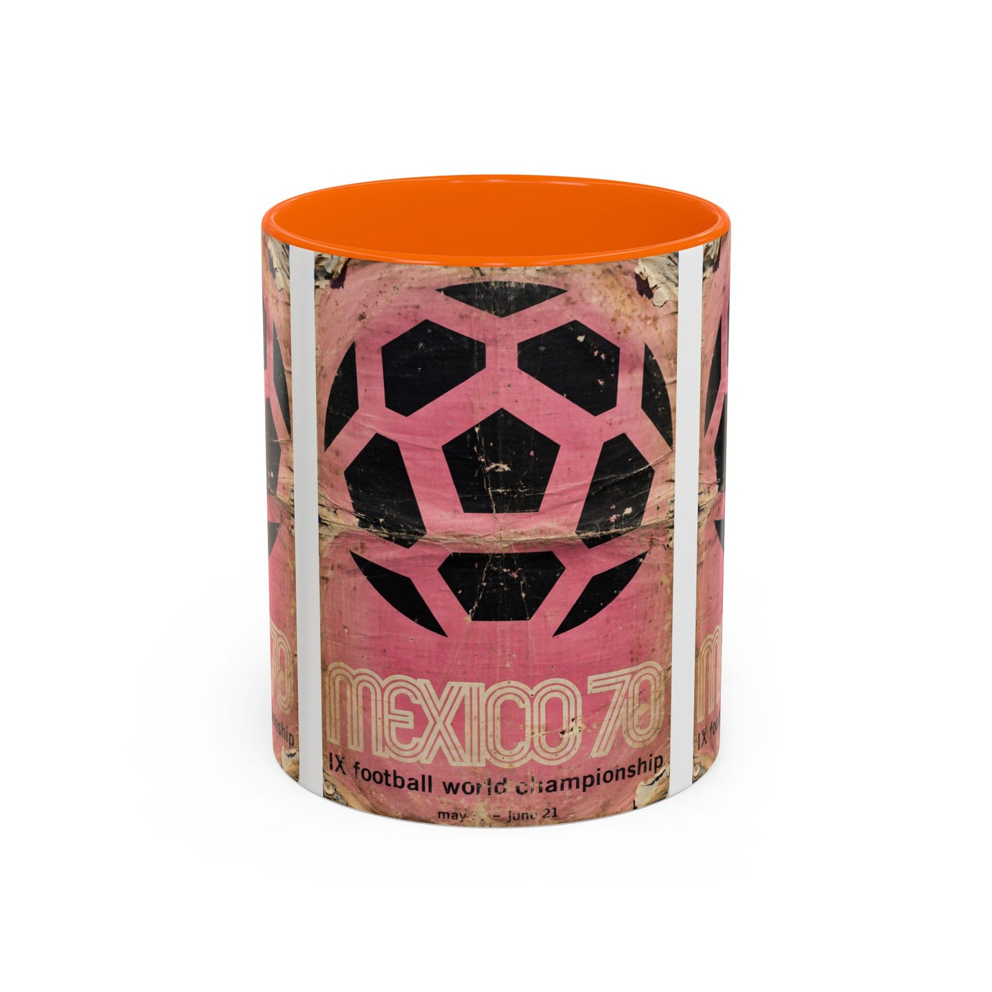 Mexico 70 World Cup Poster Pink Coffee Mug (11, 15oz)