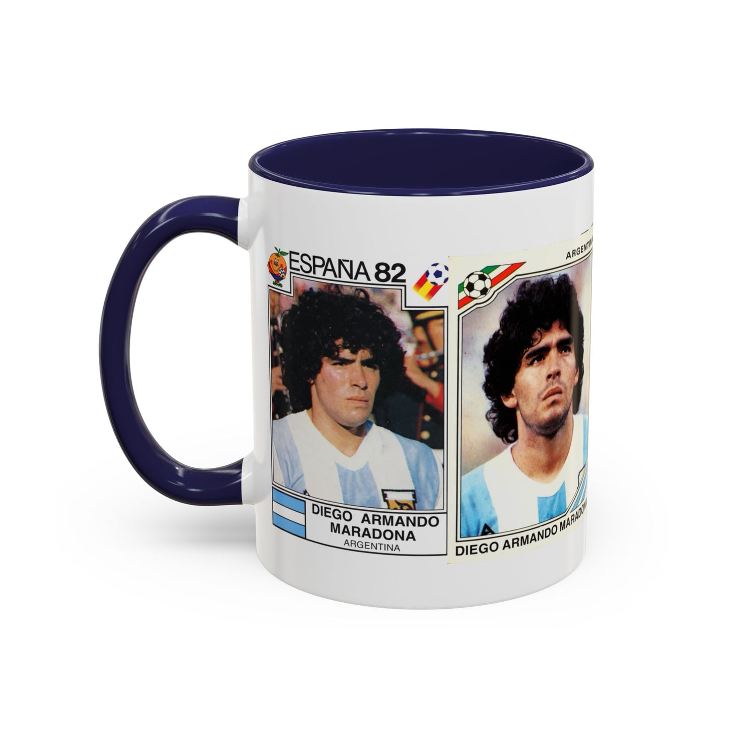 Diego Maradona Panini World Cup Stickers Accent Coffee Mug (11, 15oz)