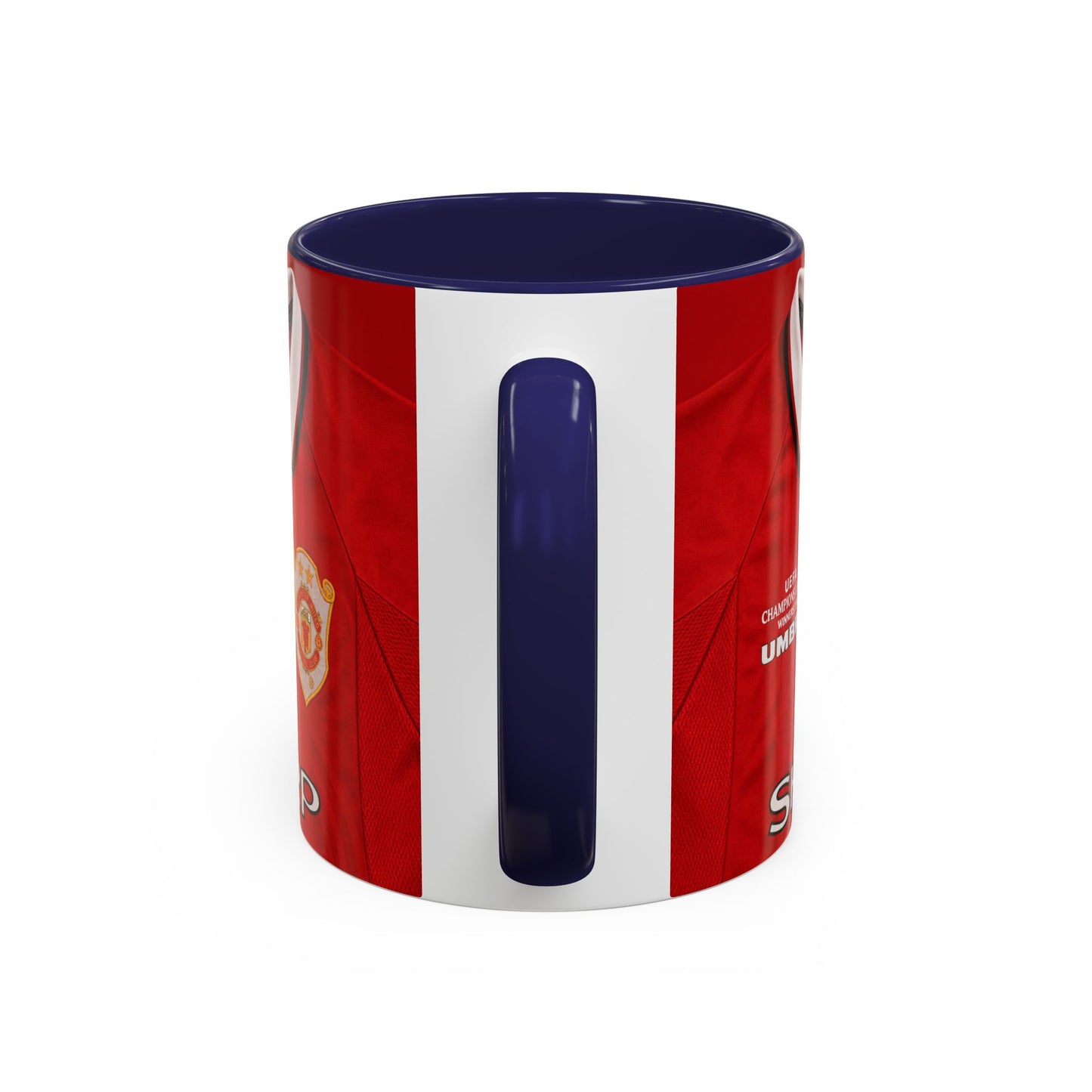 Manchester United European Shirt 1997-2000 Accent Coffee Mug (11, 15oz)