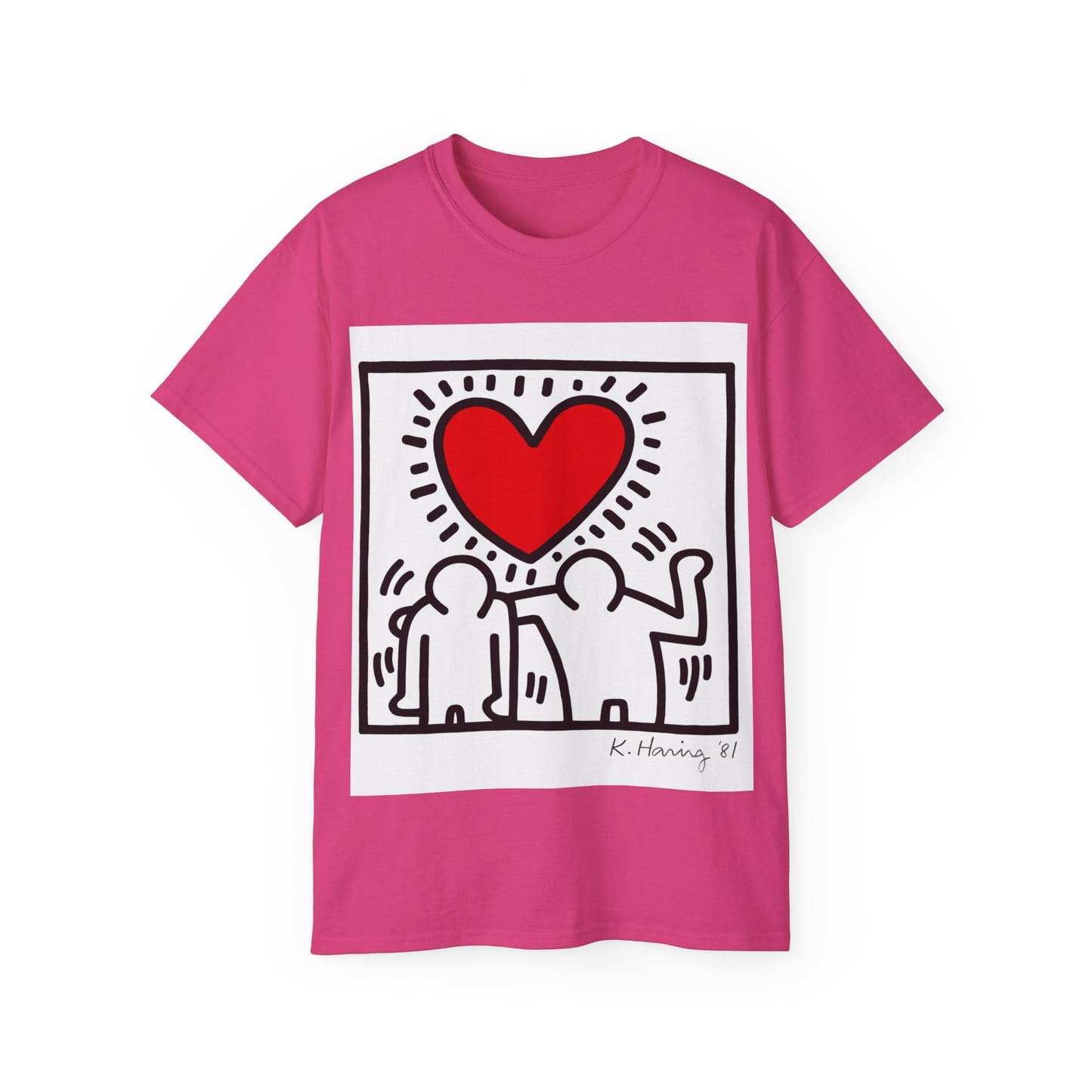 Keith Haring Heart Couple T-Shirt