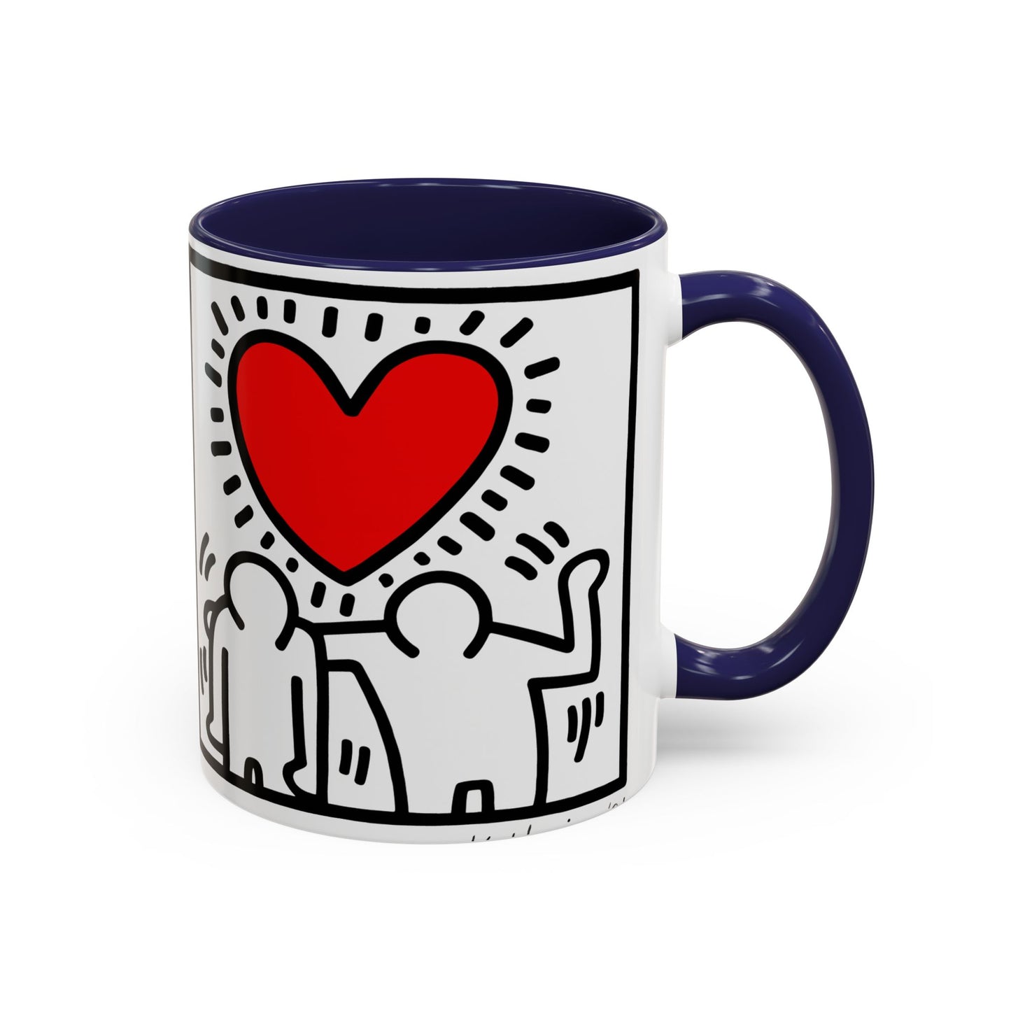 Keith Haring Heart Couple Mug