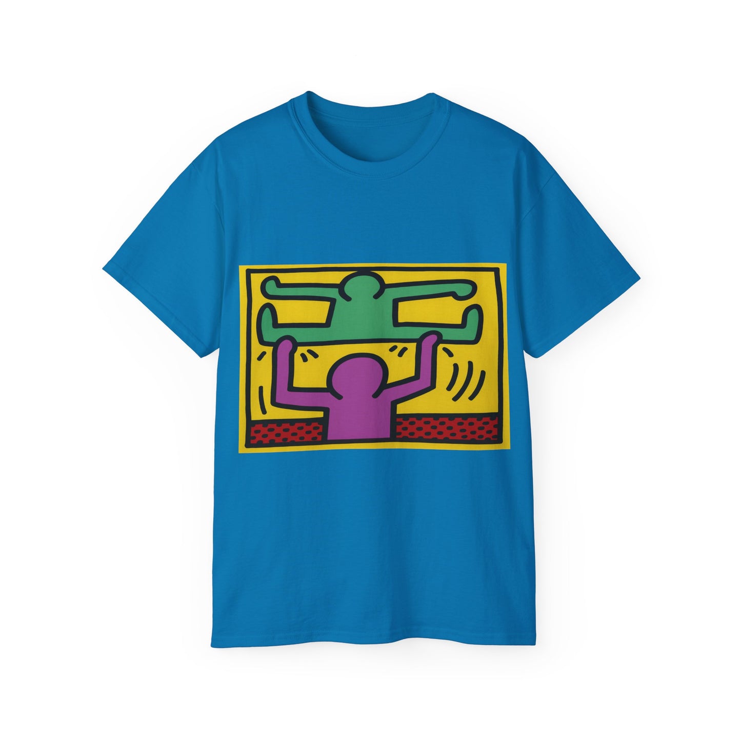 Keith Haring Pop Shop Green and Purple T-Shirt